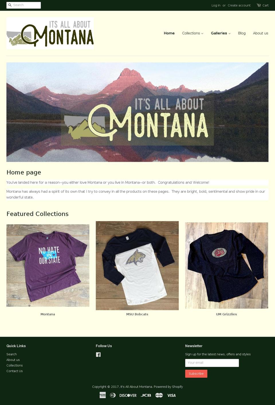 itsallaboutmontana.com shopify website screenshot
