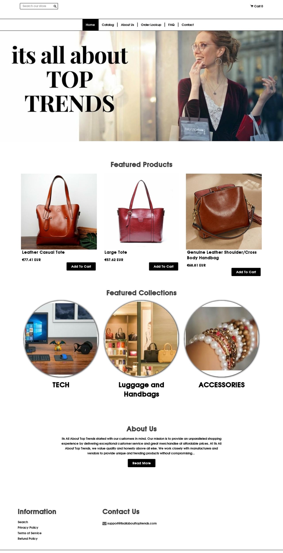 Tech Shopify theme site example itsallabouttoptrends.com