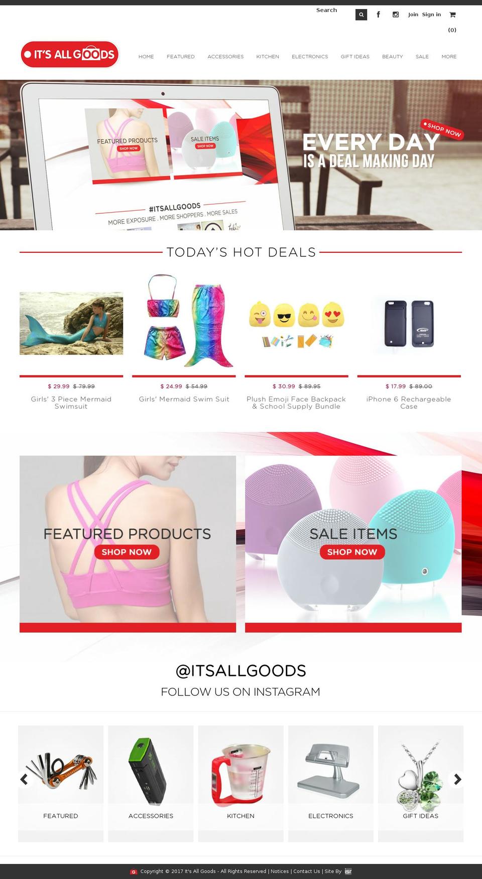 itsallgoods.com shopify website screenshot