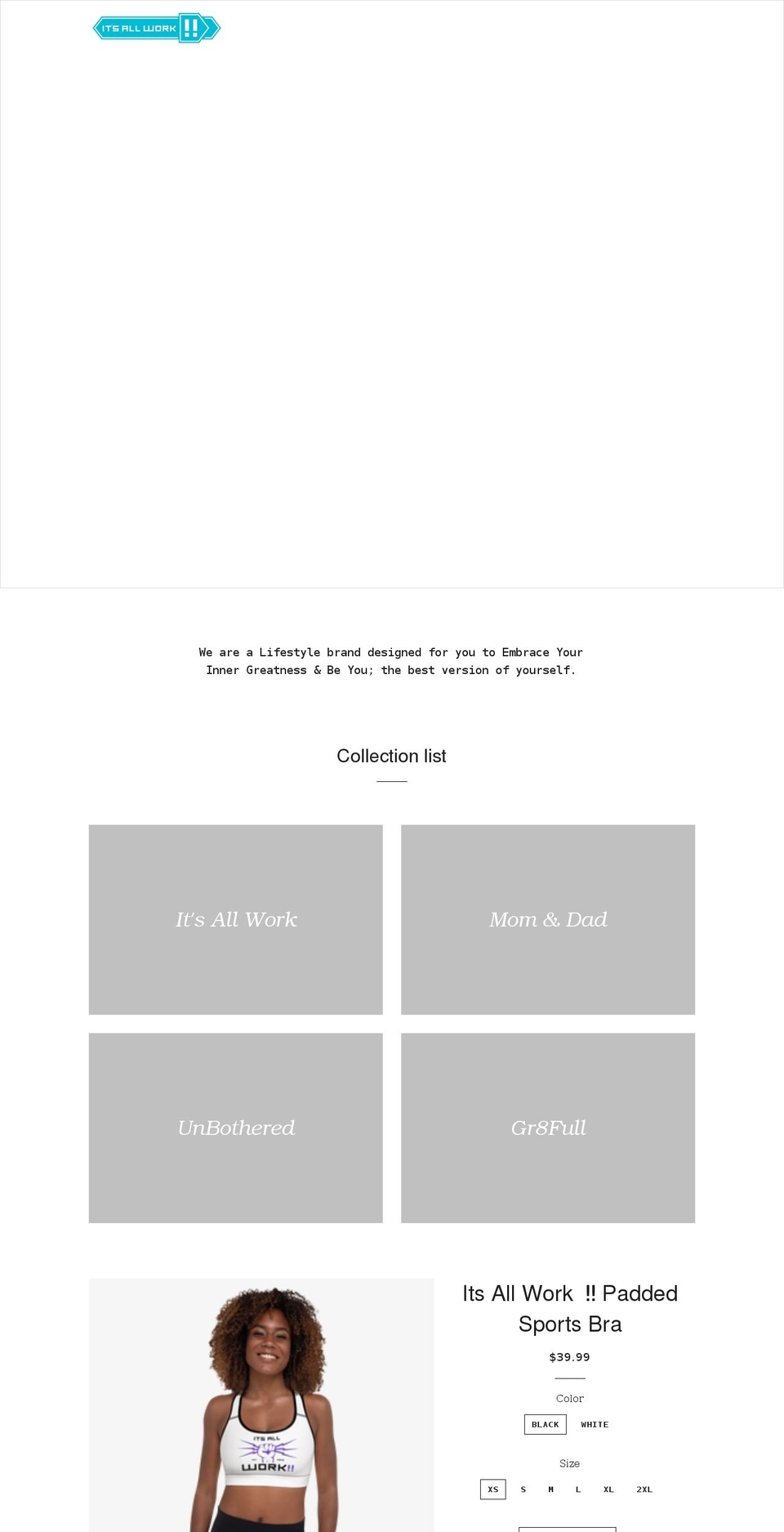 itsallwork.com shopify website screenshot