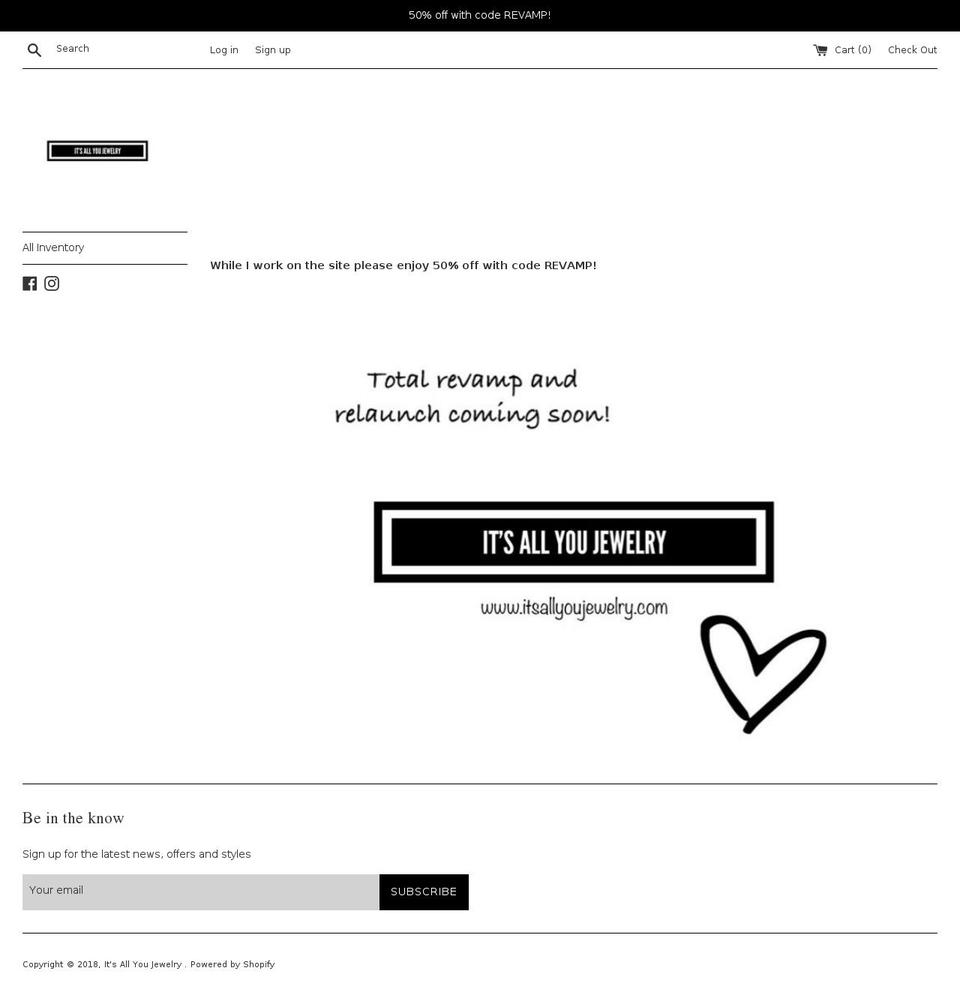 itsallyoujewelry.com — Shopify storefront screenshot