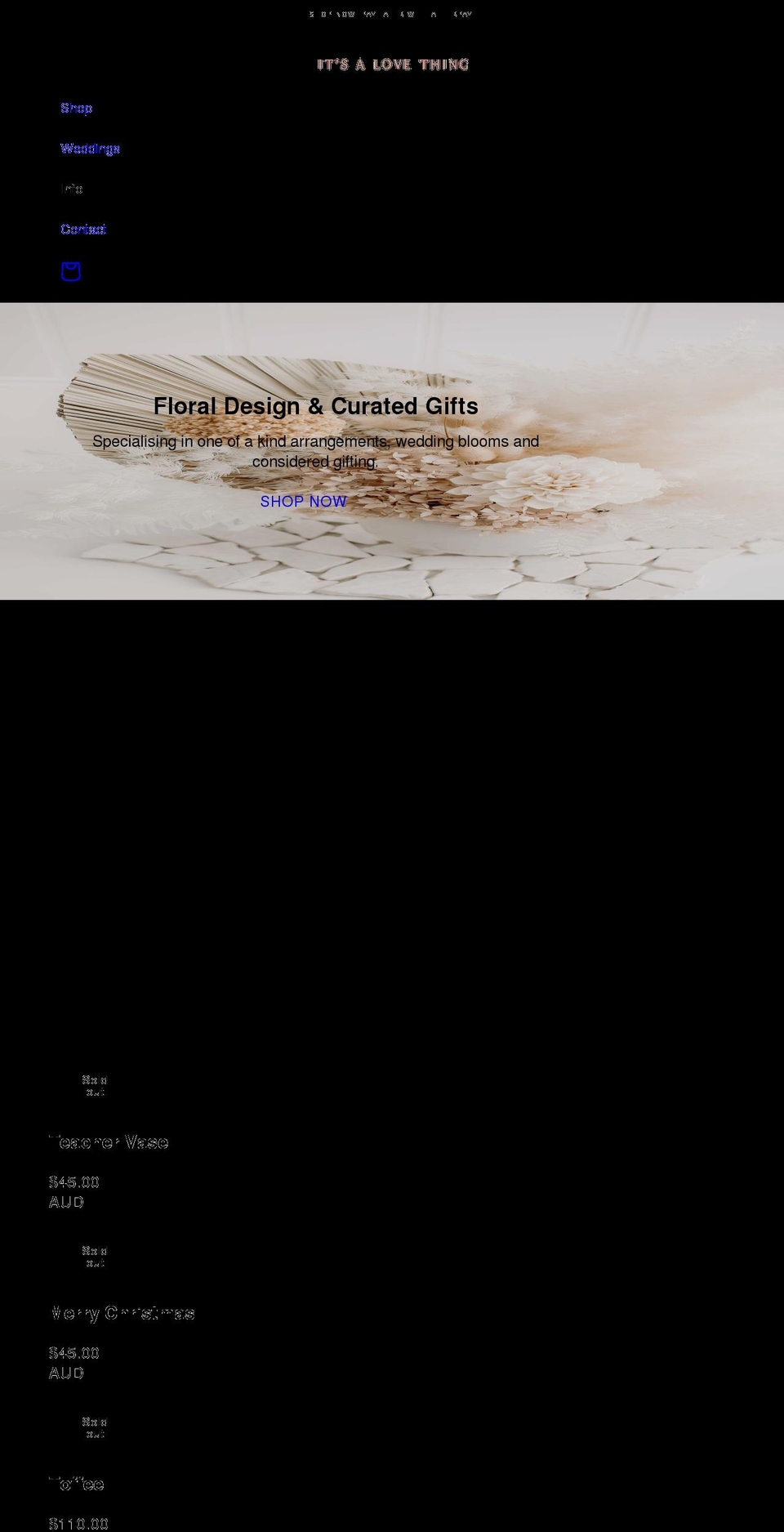itsalovething.com.au shopify website screenshot