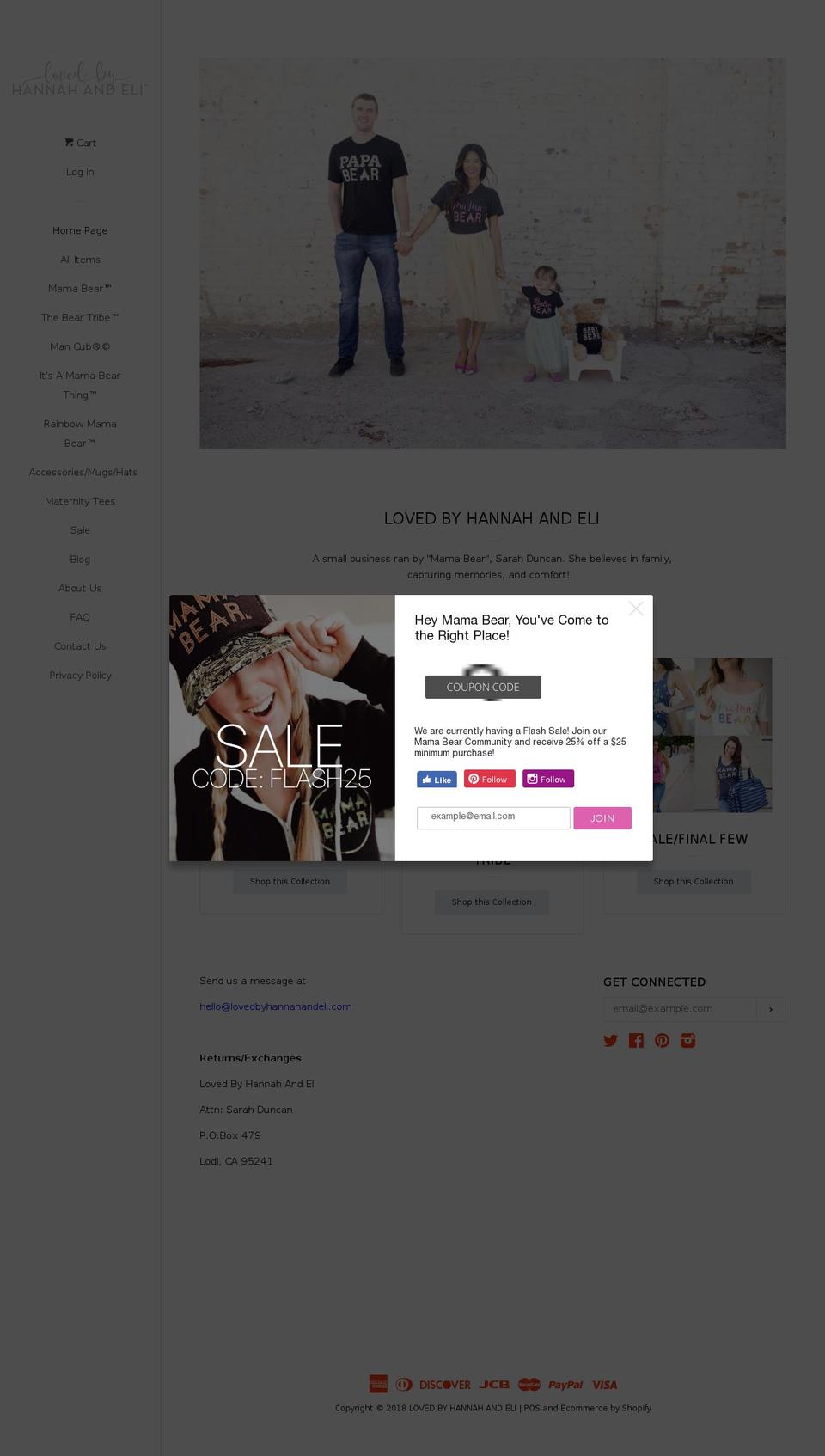 itsamamabearthing.com — Shopify storefront screenshot