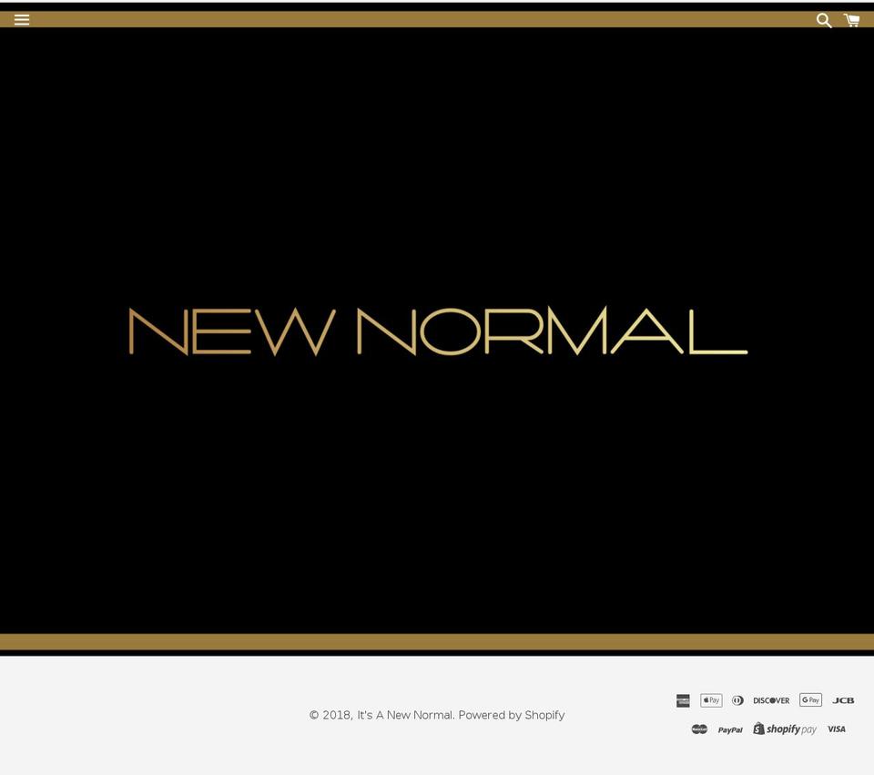 itsanewnormal.com — Shopify storefront screenshot