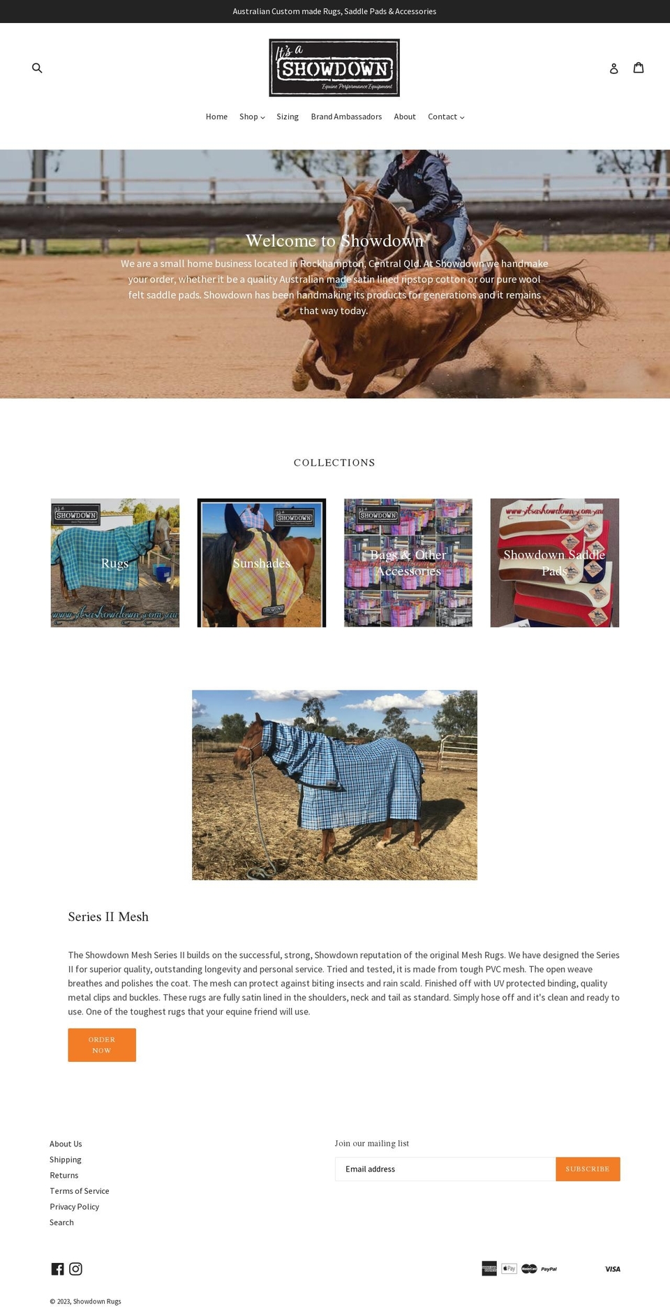 itsashowdown.com — Shopify storefront screenshot