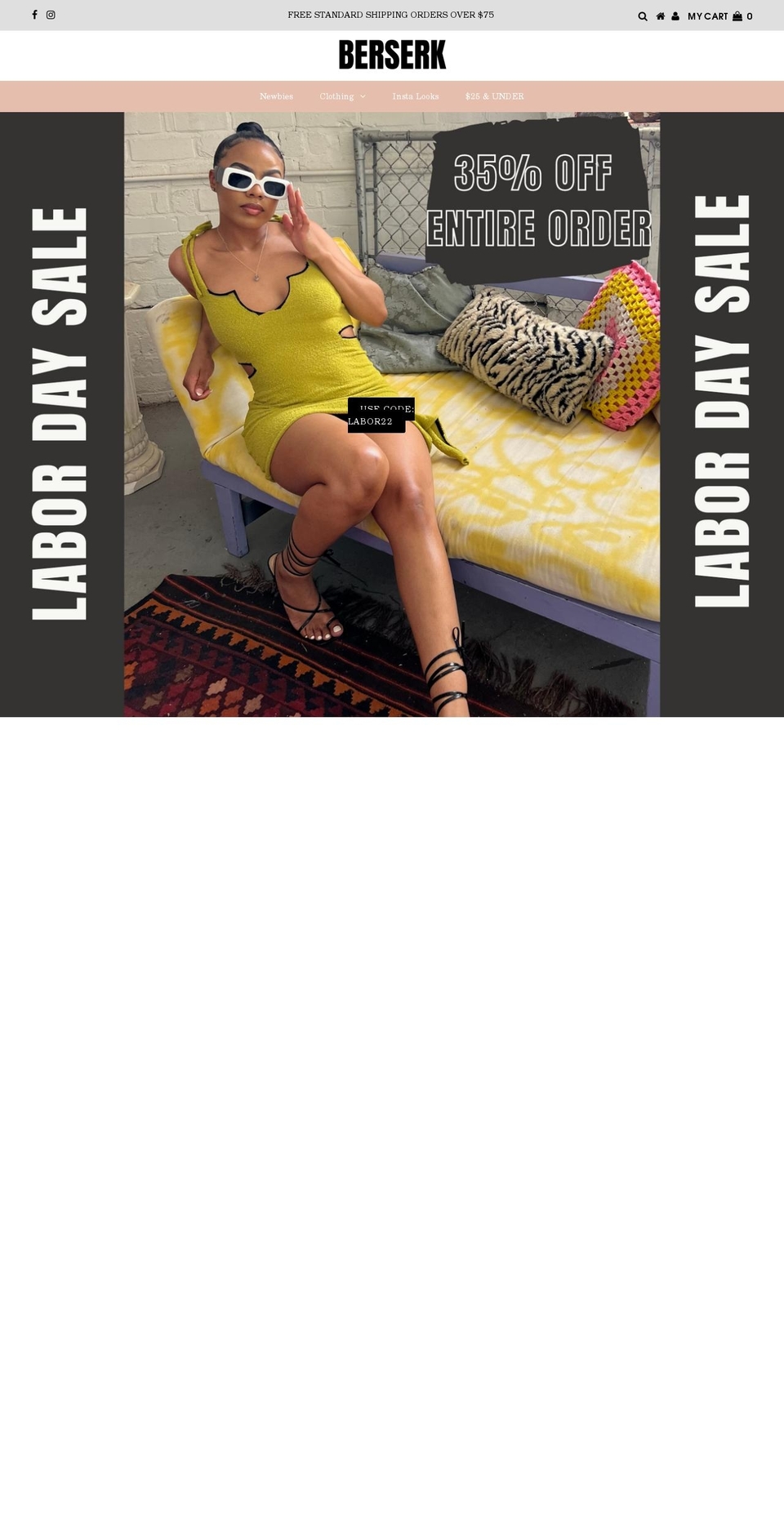 itsberserk.com shopify website screenshot