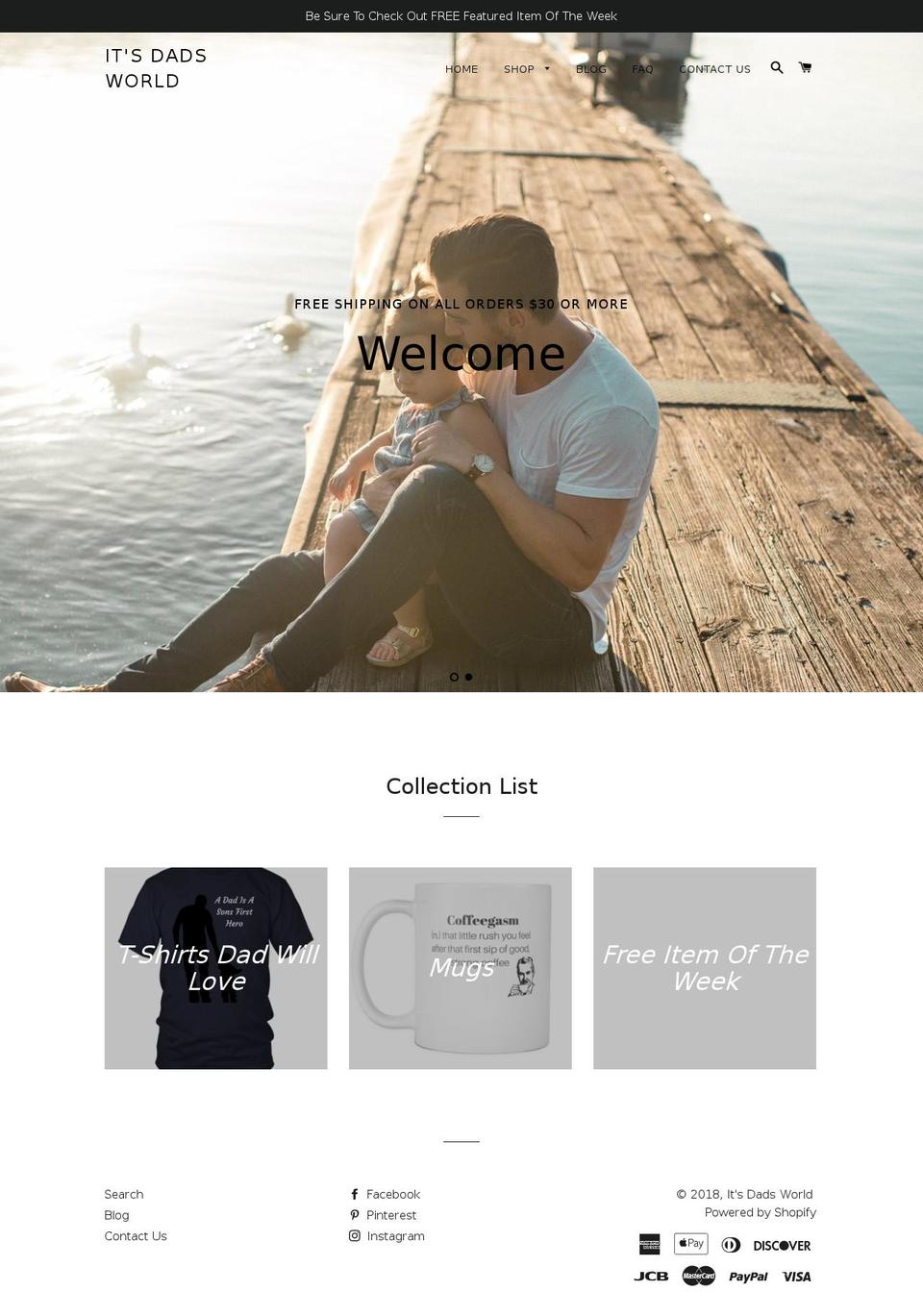 itsdadsworld.com — Shopify storefront screenshot