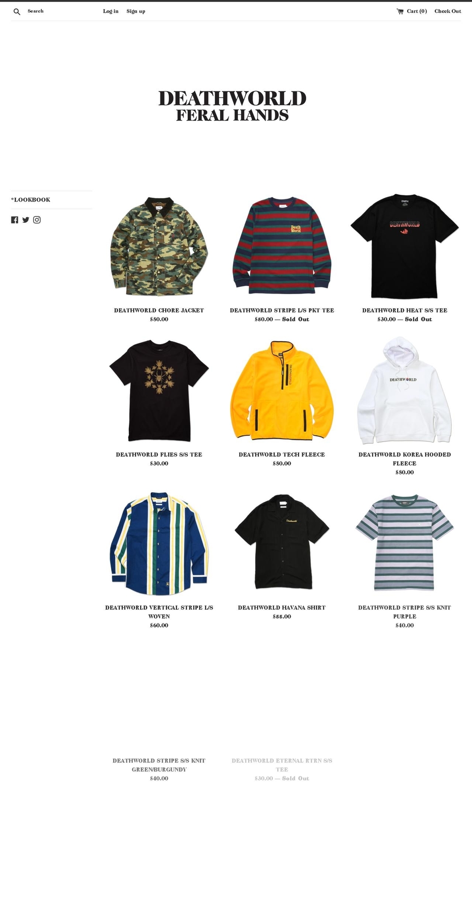 itsdeathworld.com shopify website screenshot