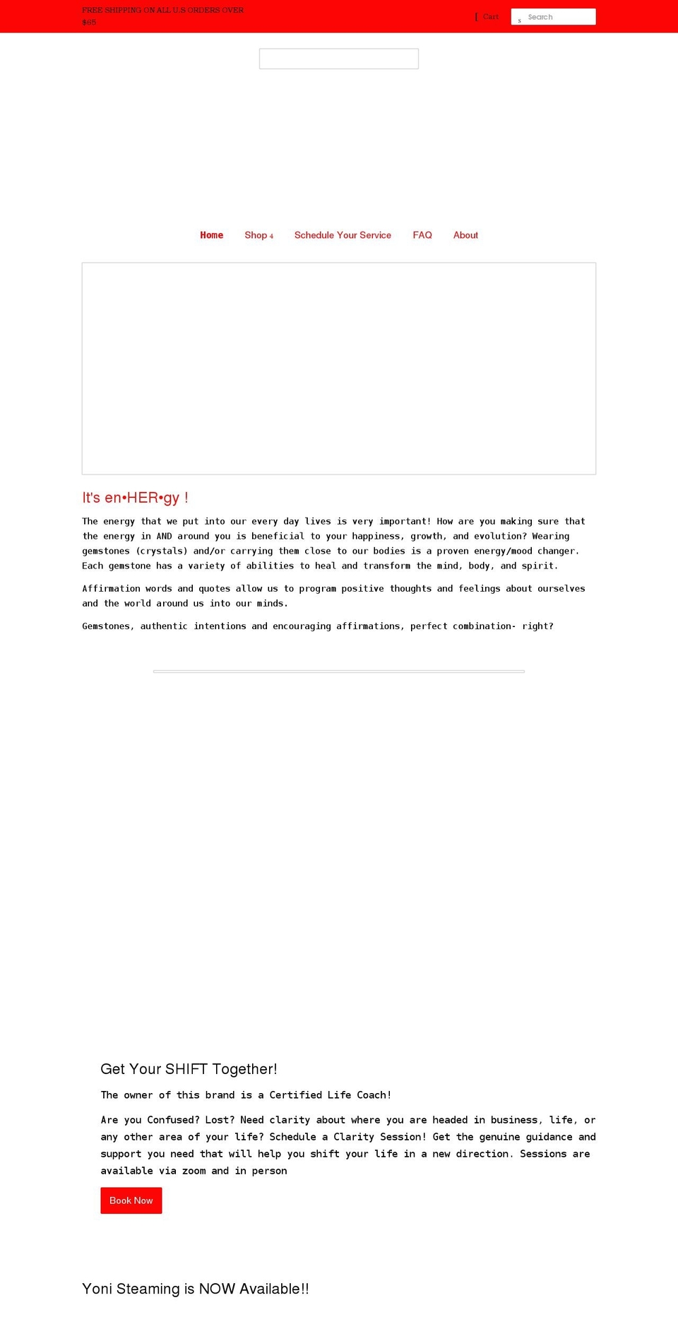 itsenhergy.com shopify website screenshot