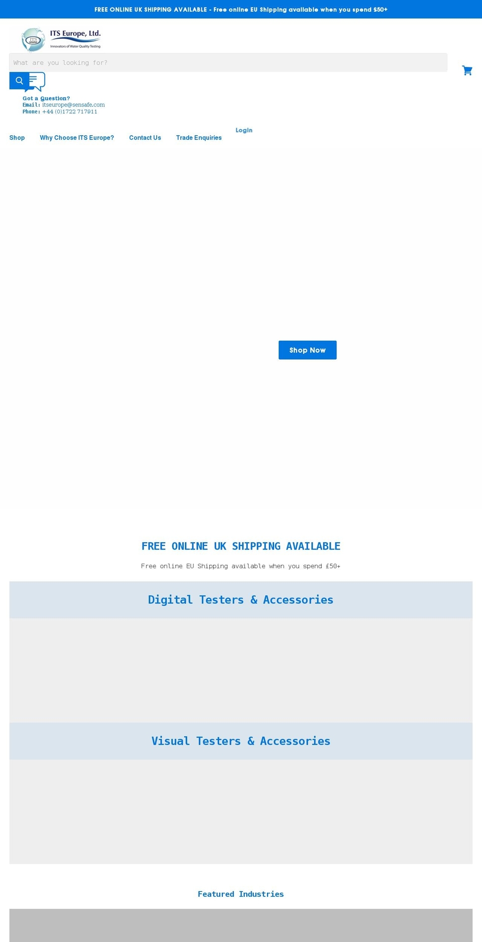 EDITED THEME Shopify theme site example itseurope.co.uk