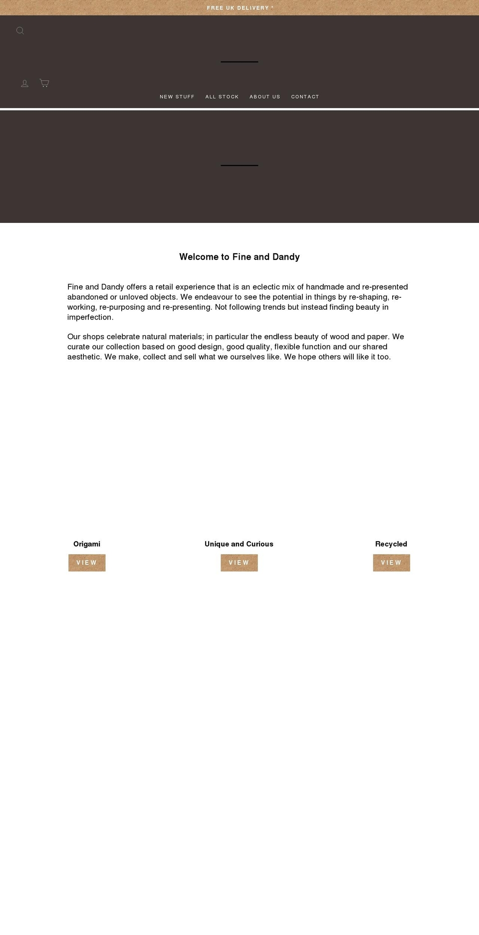 itsfineanddandy.com shopify website screenshot