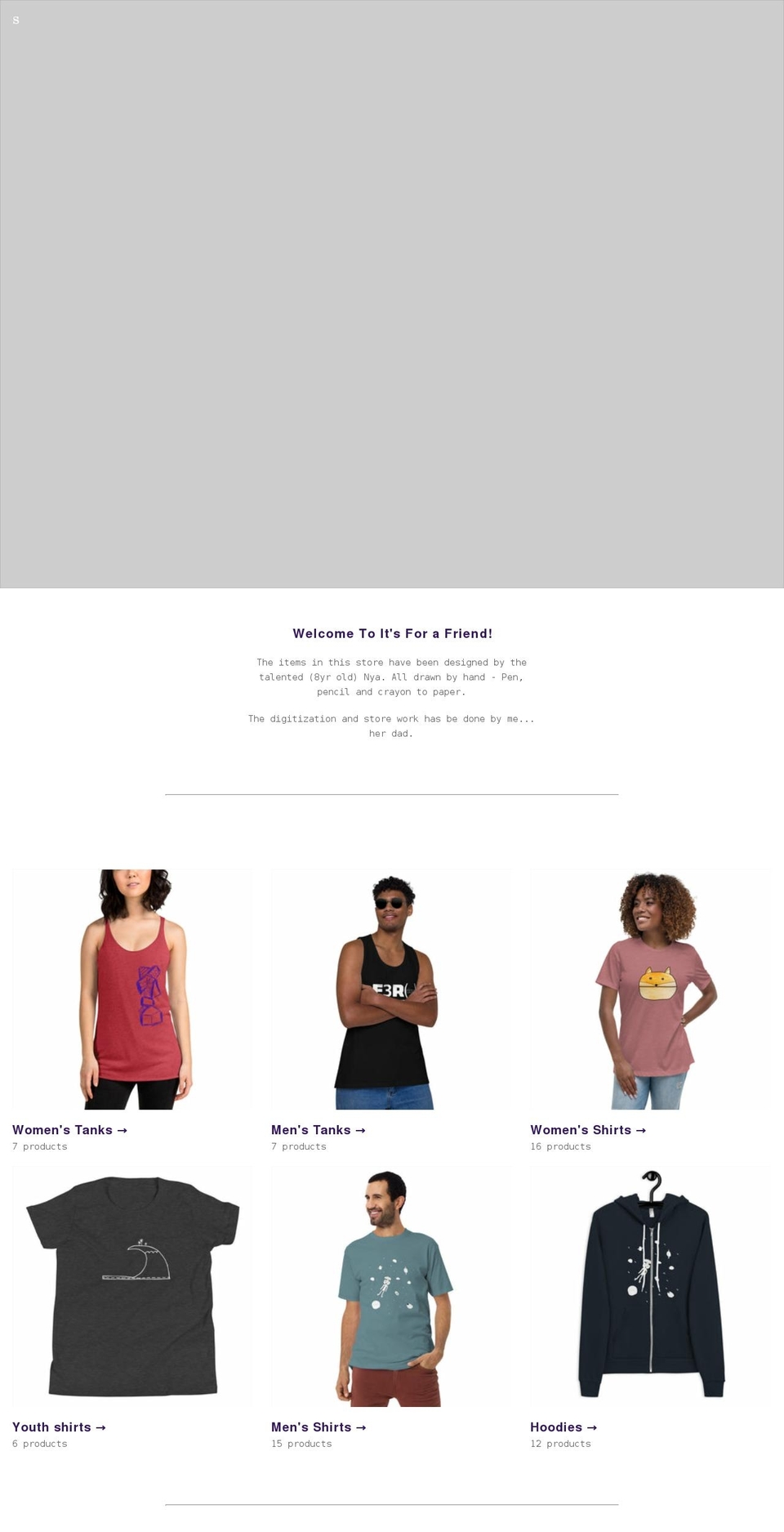 itsforafriend.com shopify website screenshot