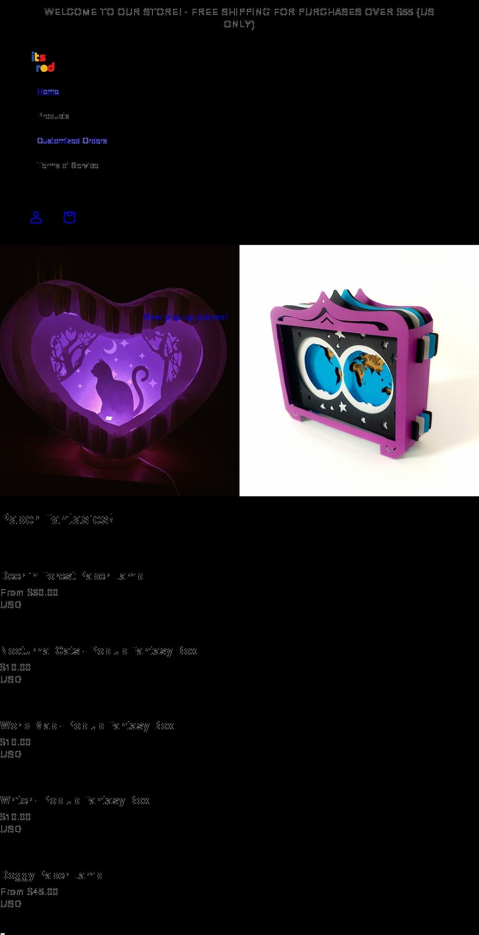 itsfredstories.com shopify website screenshot