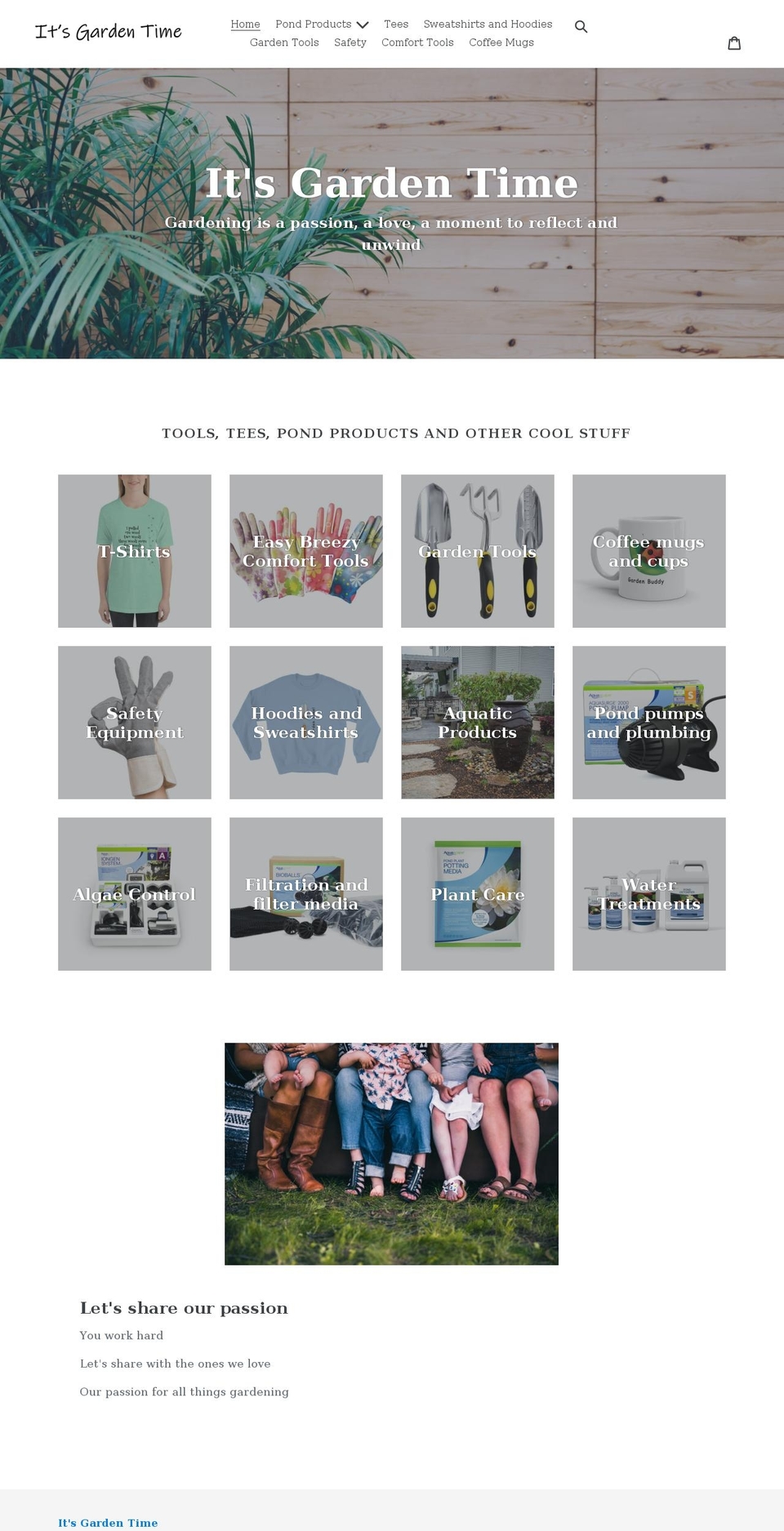 itsgardentime.net shopify website screenshot
