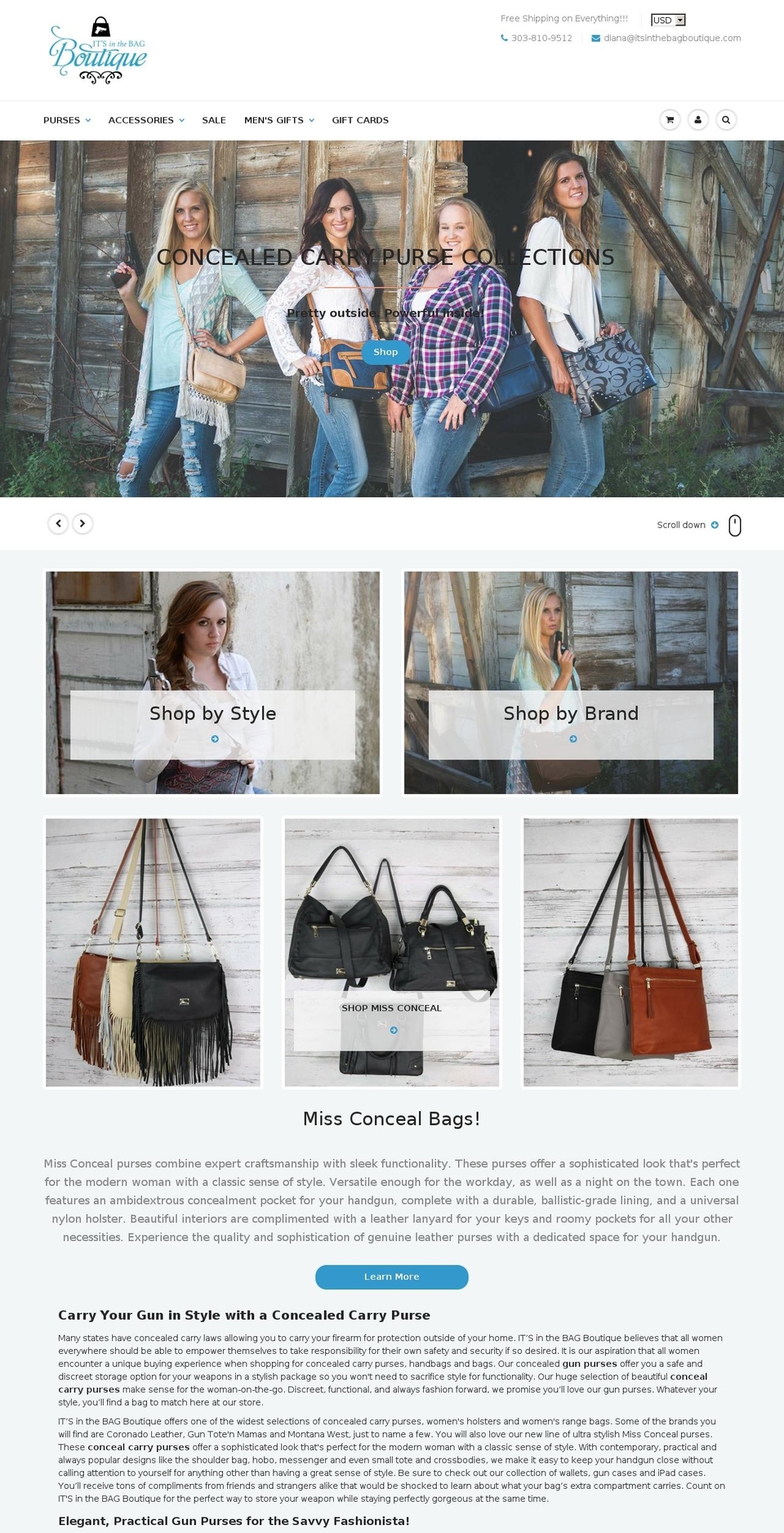 itsinthebagboutique.com shopify website screenshot