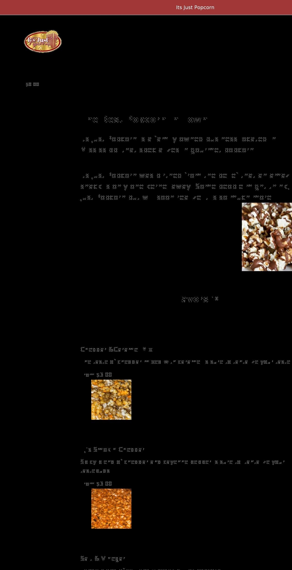 itsjustpopcornllc.com shopify website screenshot