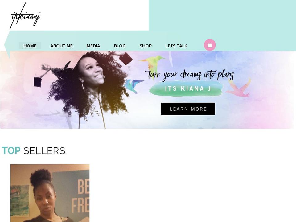 itskianaj.com shopify website screenshot