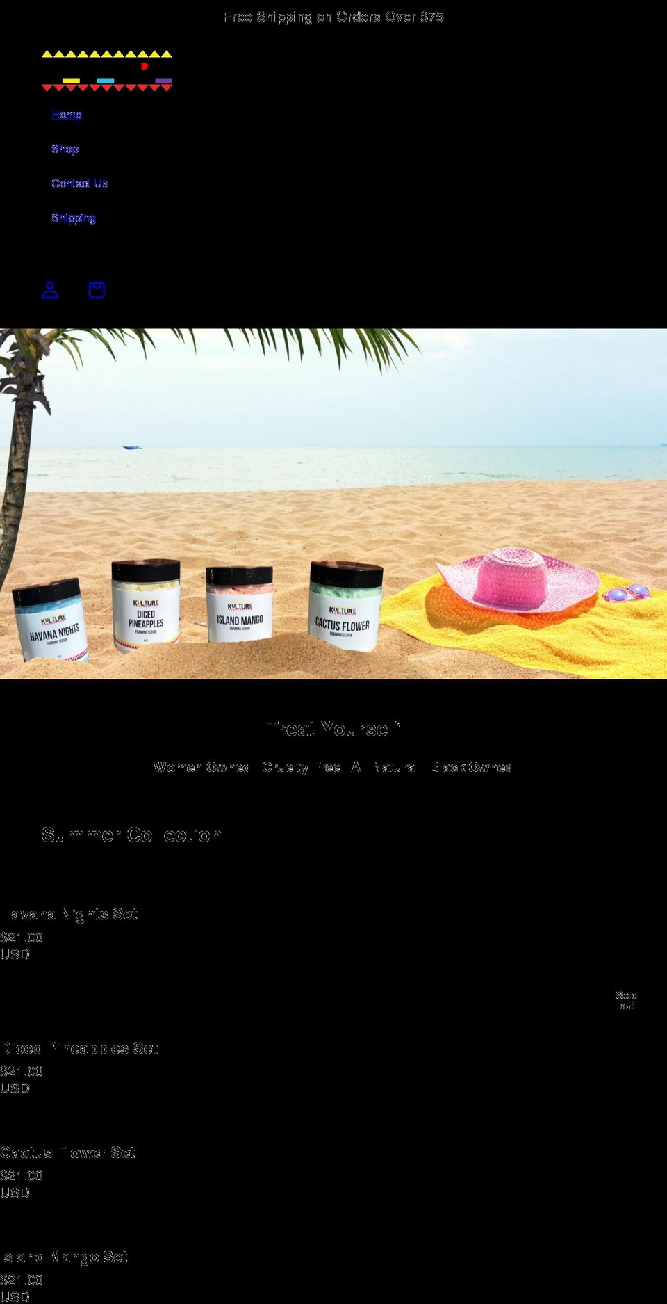 itskultureco.com shopify website screenshot