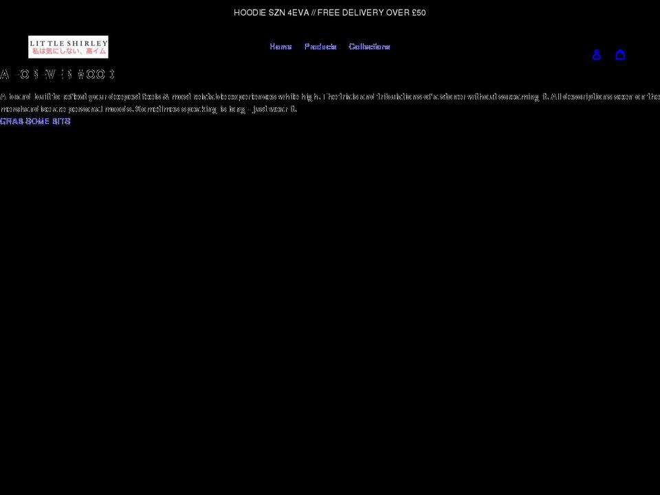 itslittleshirley.co.uk shopify website screenshot