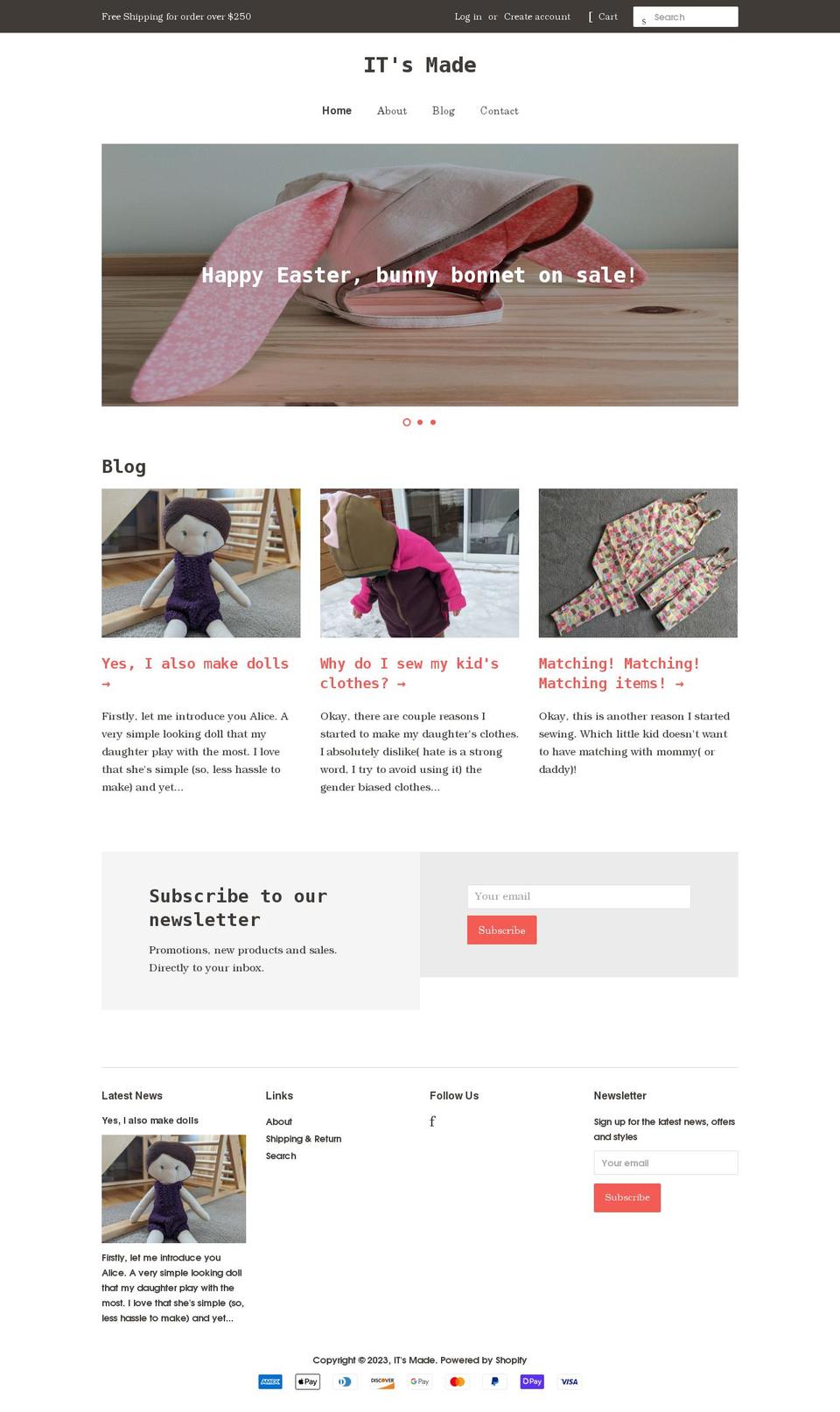 itsmade.ca shopify website screenshot