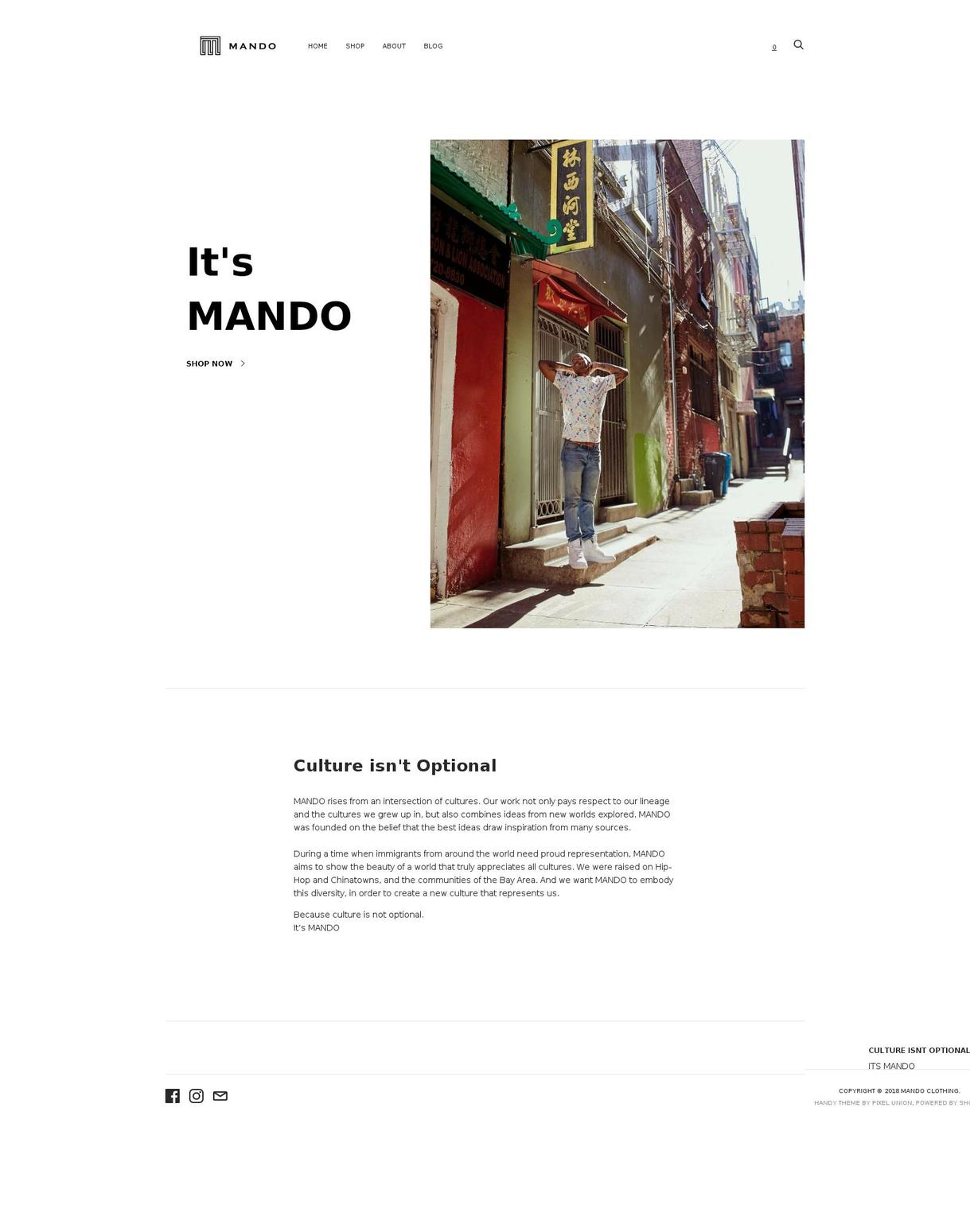 itsmando.com — Shopify storefront screenshot