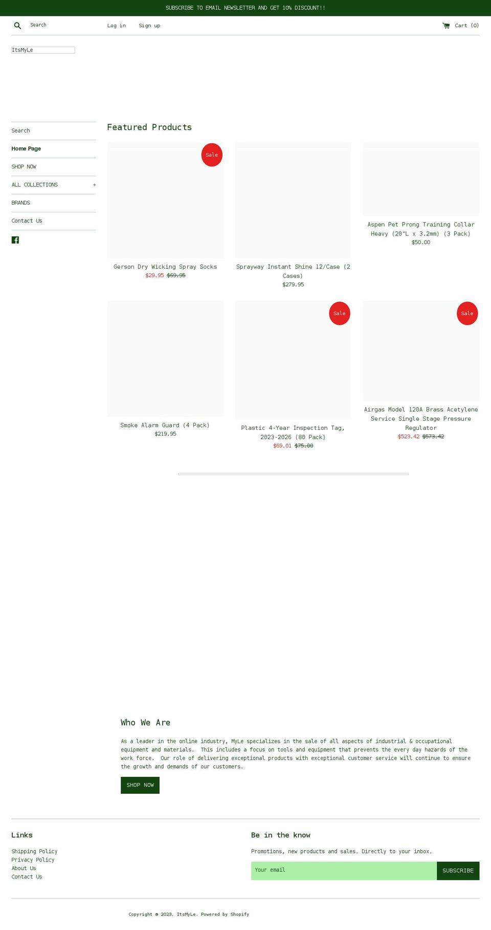 itsmyle.com shopify website screenshot