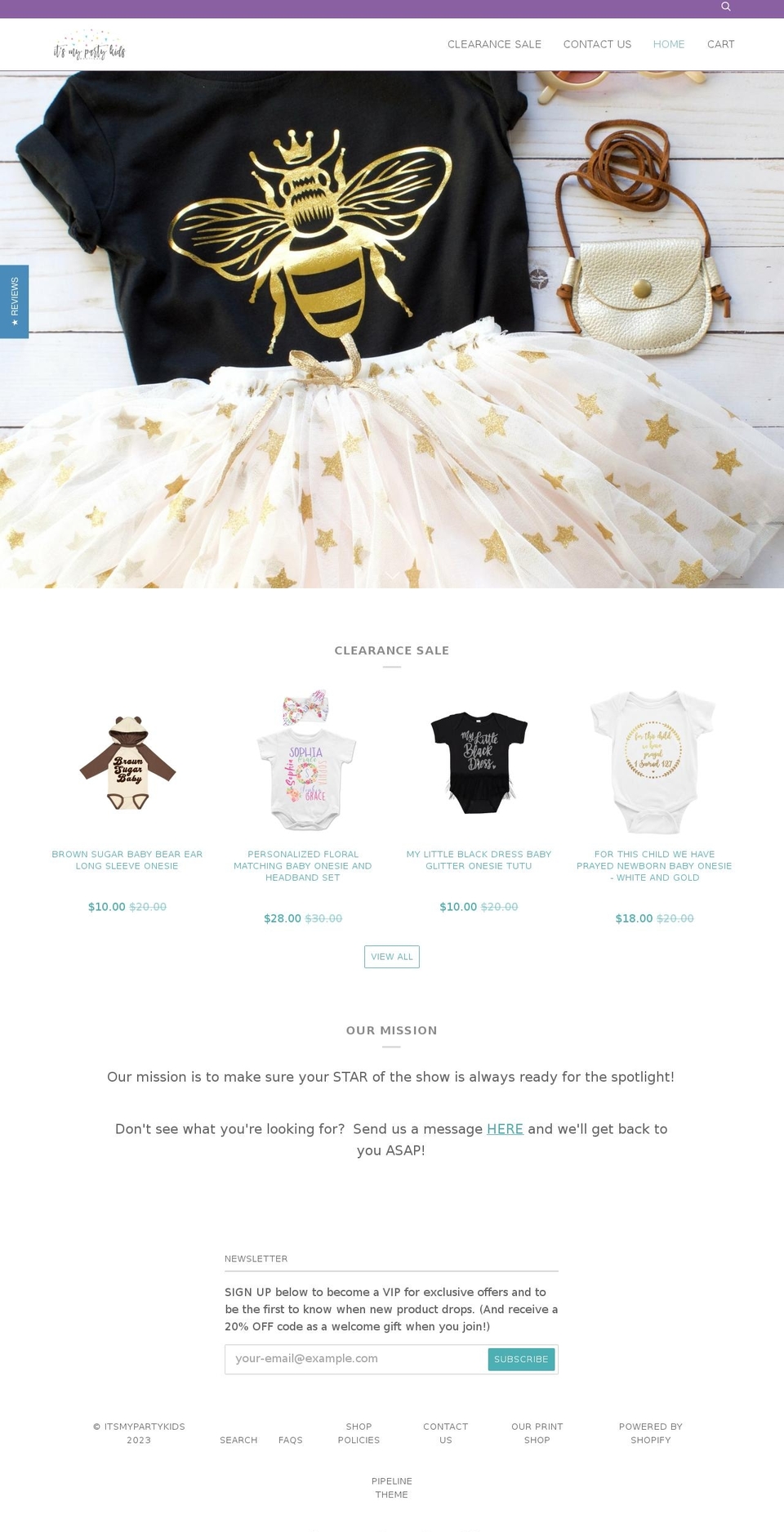 itsmypartykids.com — Shopify storefront screenshot