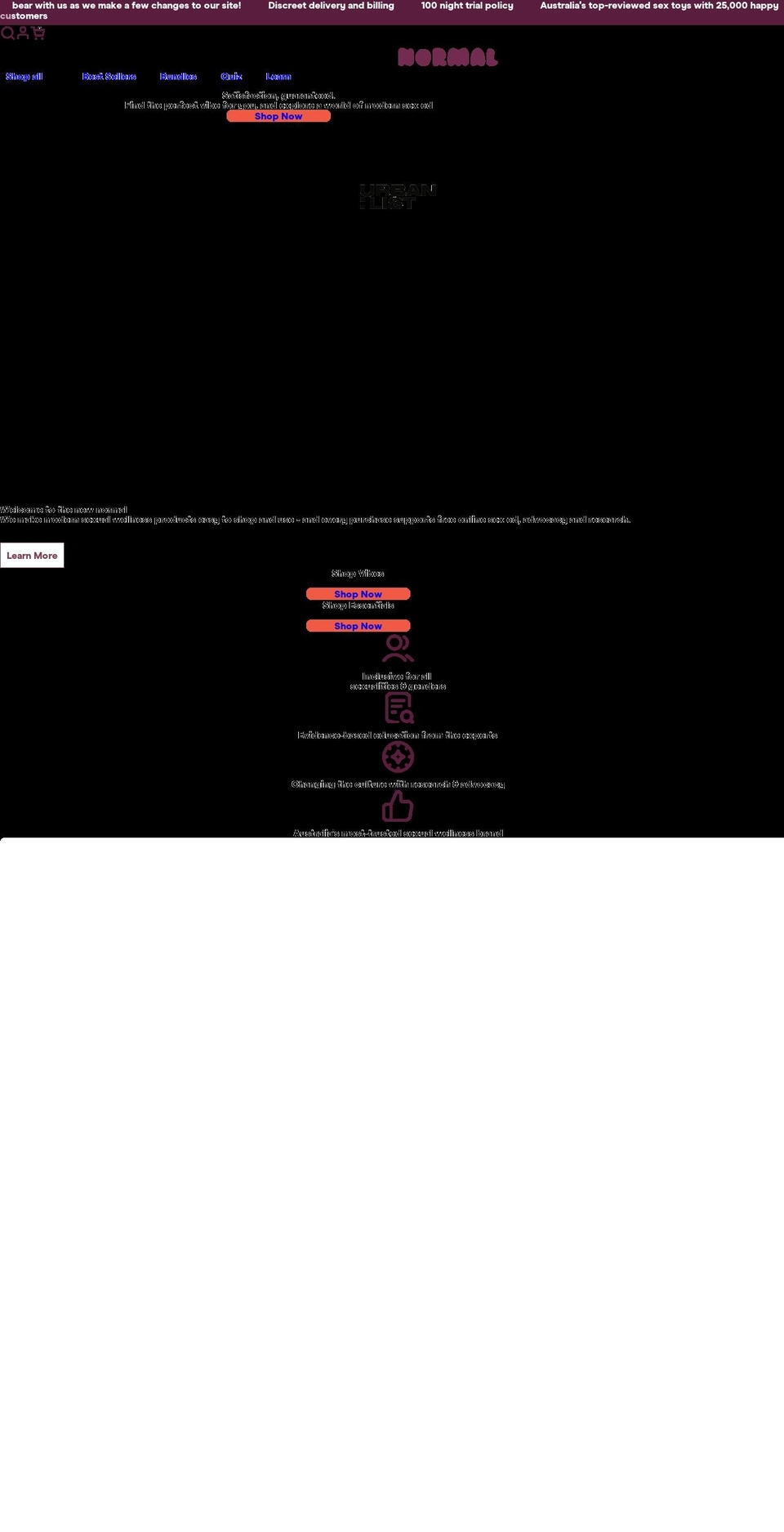 itsnormal.com shopify website screenshot