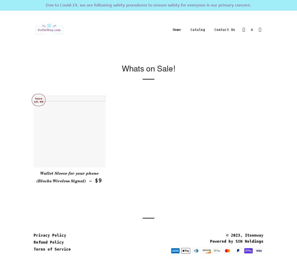 itsonway.com shopify website screenshot