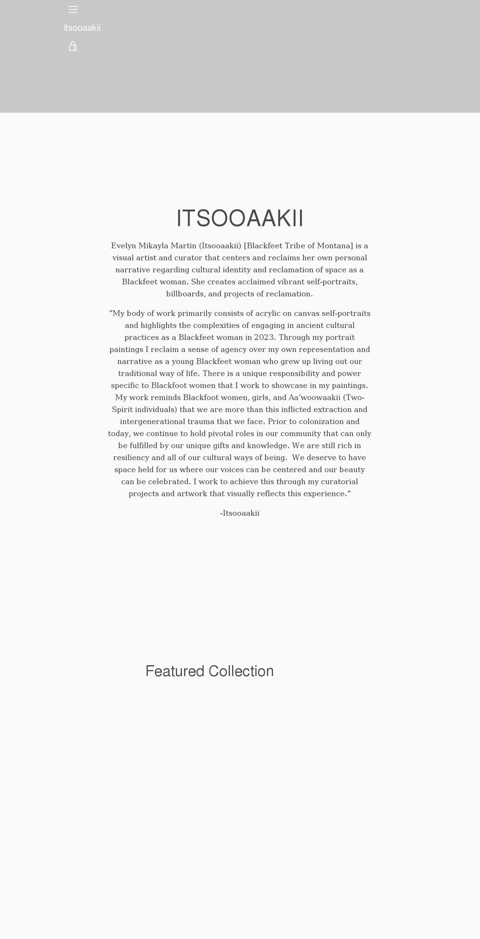 itsooaakii.com shopify website screenshot