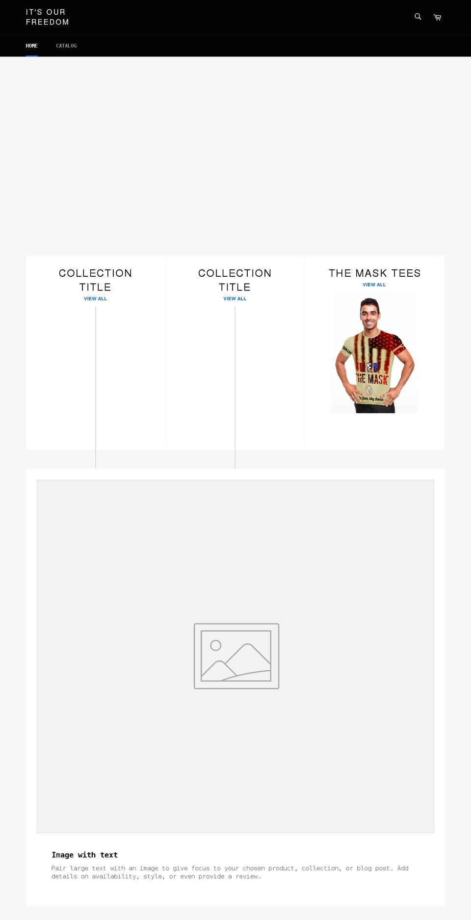 itsourfreedom.com shopify website screenshot
