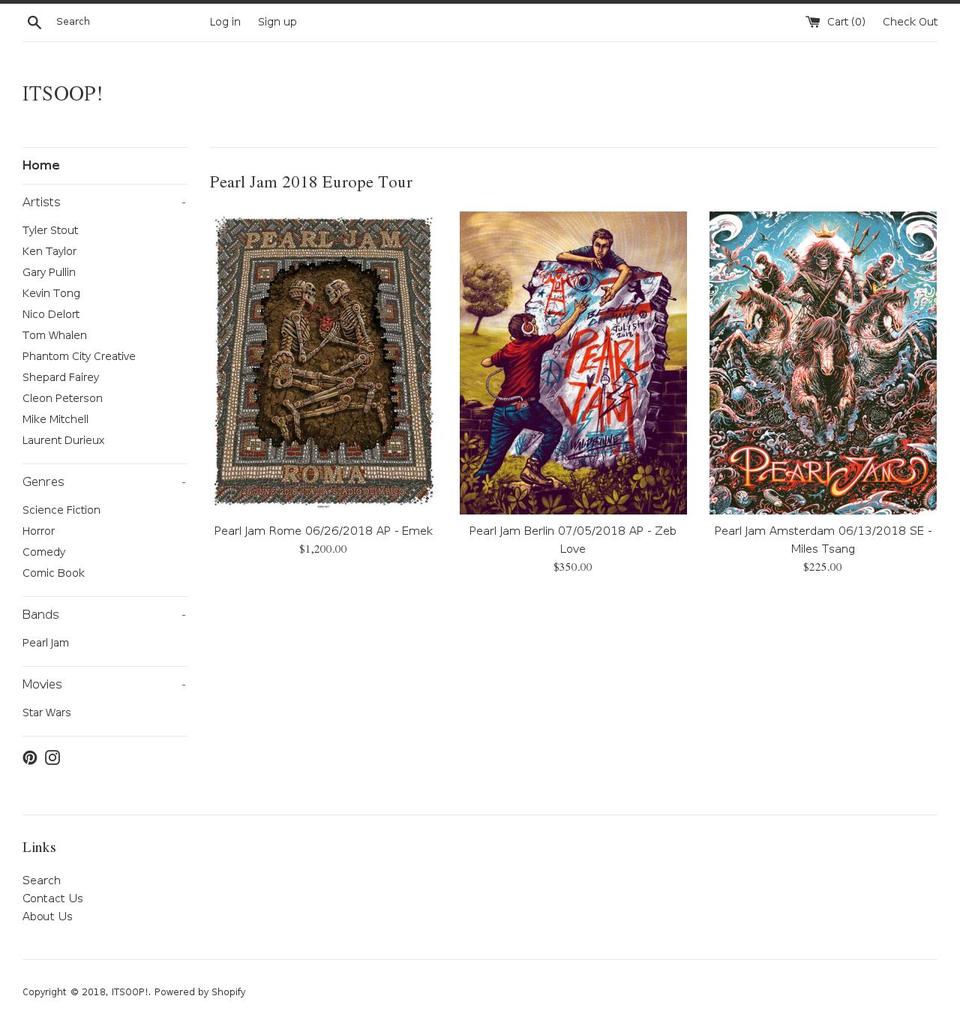 itsoutofprint.com — Shopify storefront screenshot