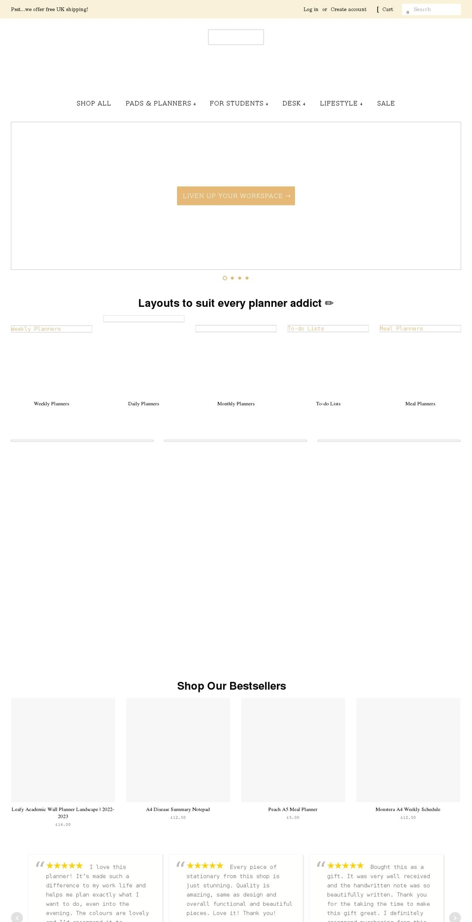 itspaperdaisy.co.uk shopify website screenshot