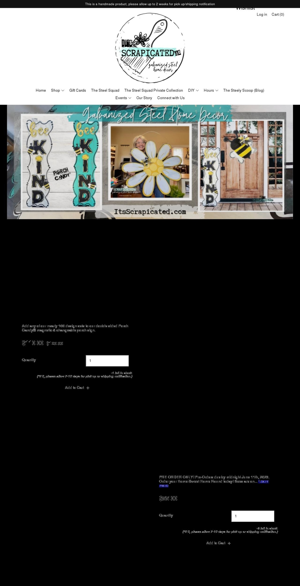 itsscrapicated.com shopify website screenshot