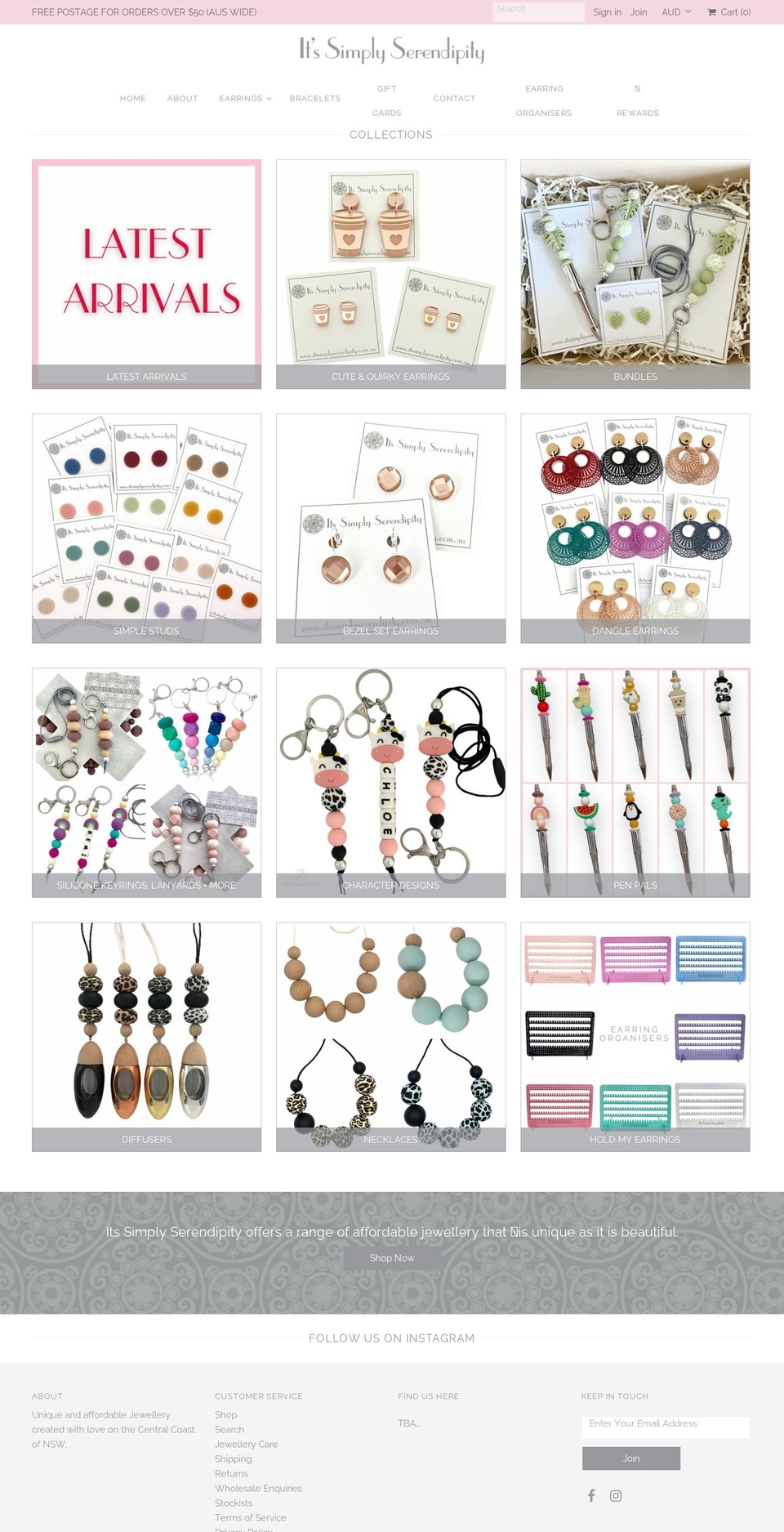 itssimplyserendipity.com.au shopify website screenshot