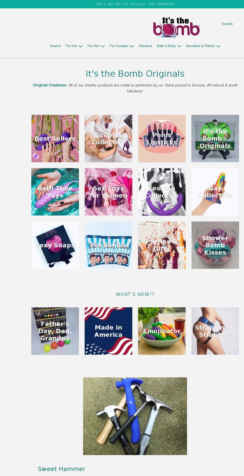itsthebomb.com shopify website screenshot