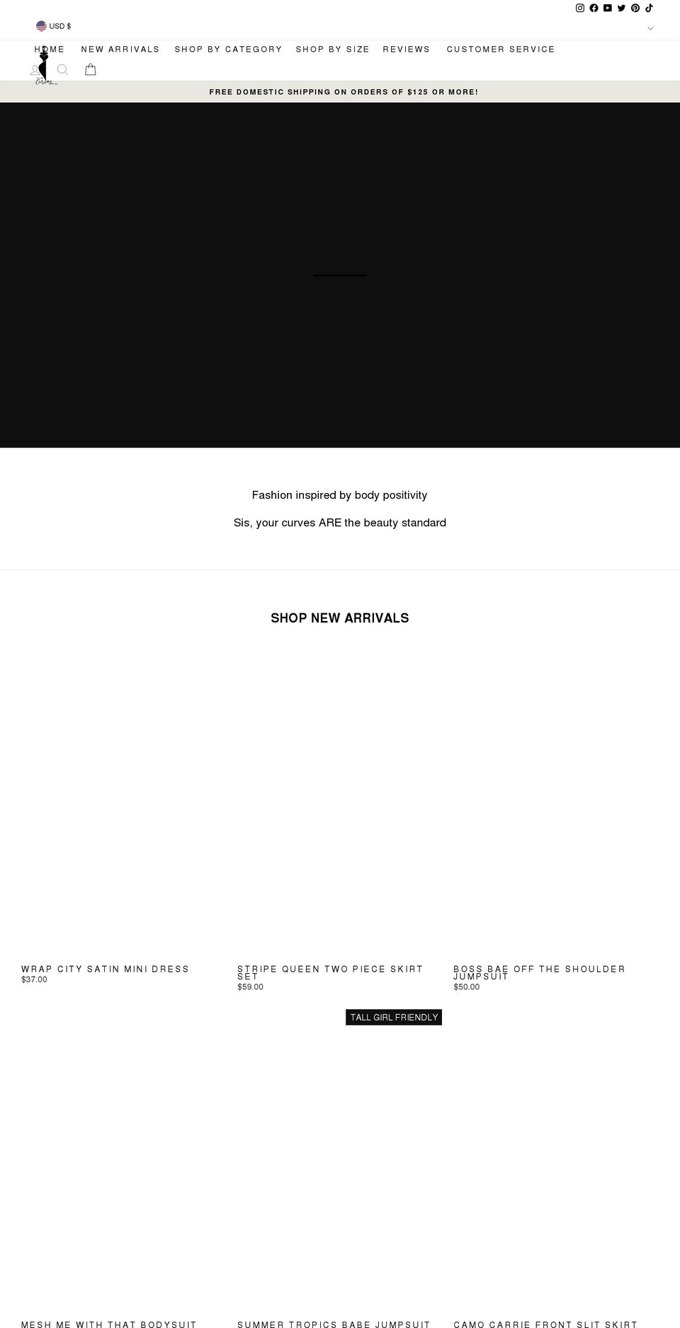 itsthecurvesforme.com shopify website screenshot