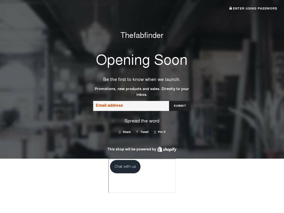 itsthefabfinder.com shopify website screenshot