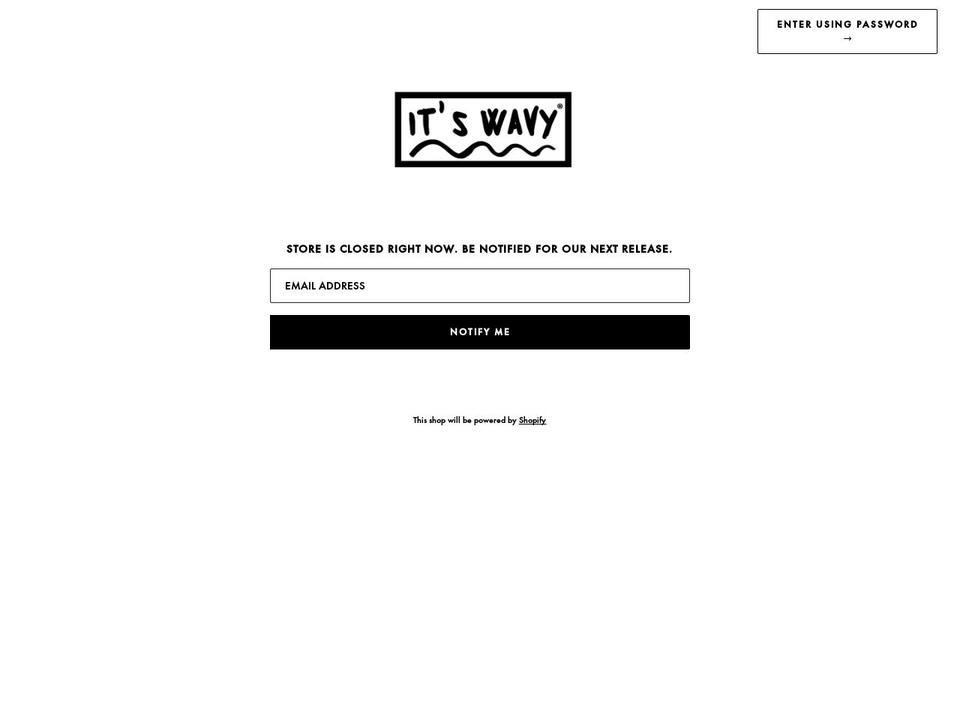 itswavyworldwide.com shopify website screenshot