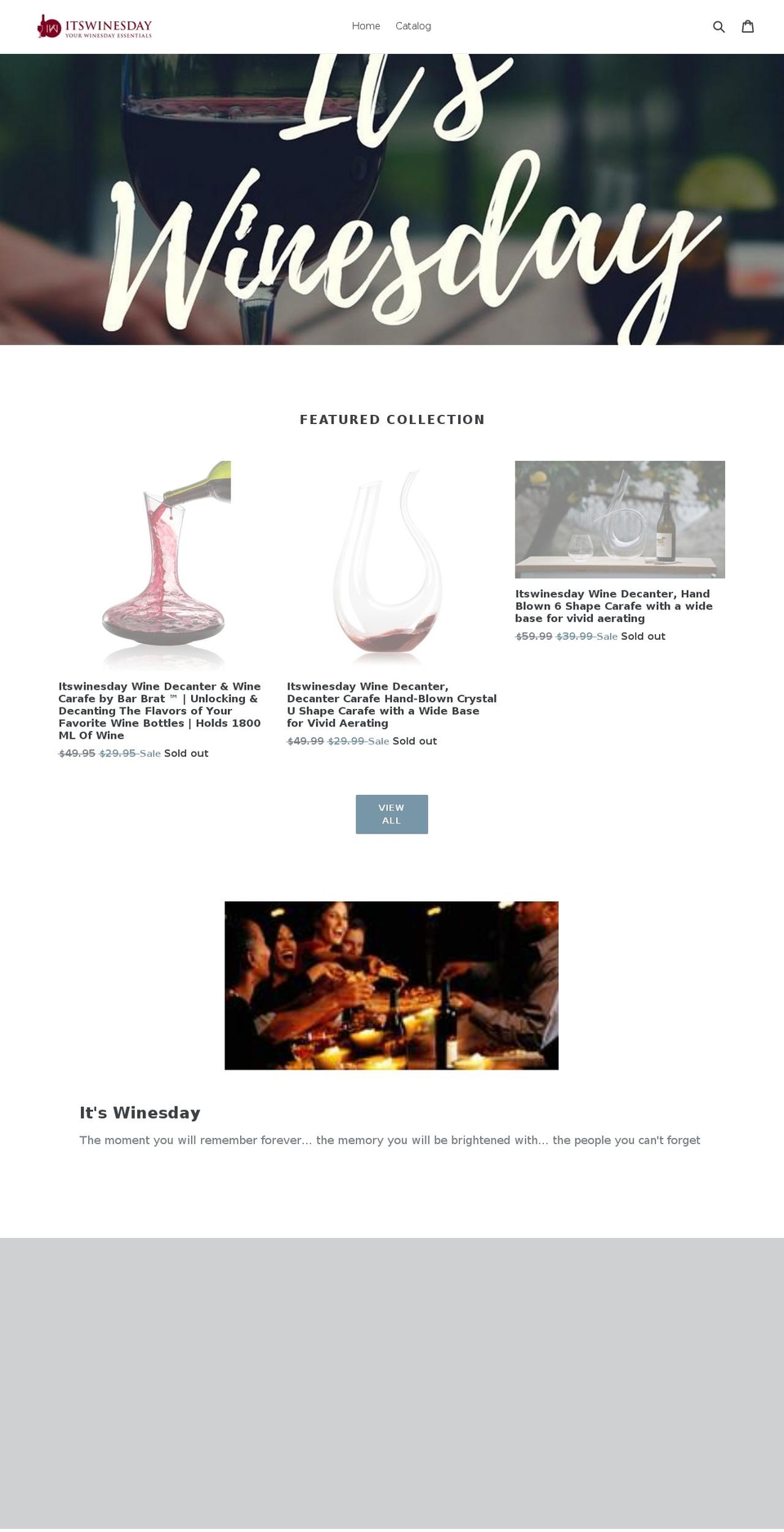 itswinesday.com — Shopify storefront screenshot