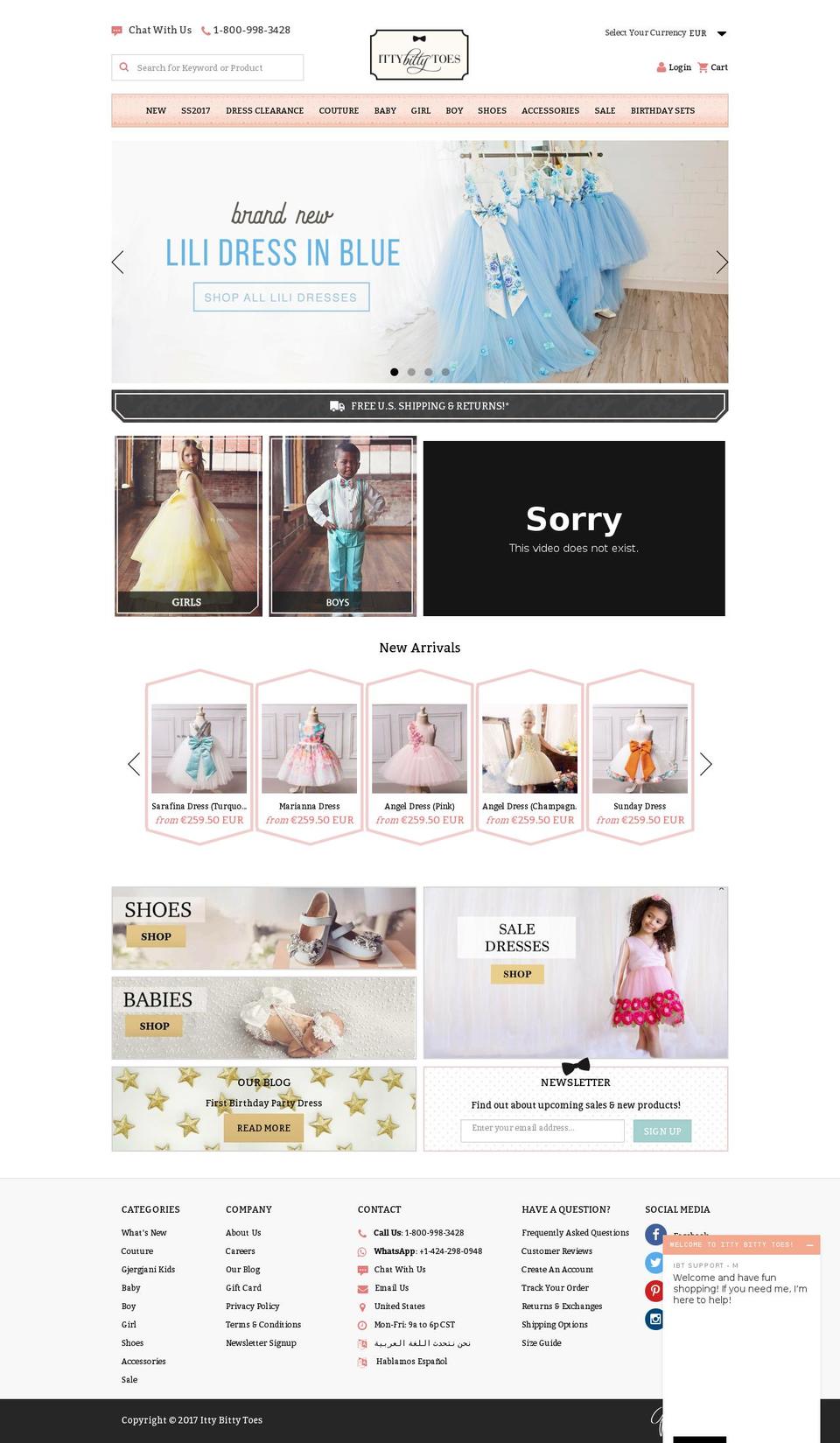 itsybitsytoes.org shopify website screenshot