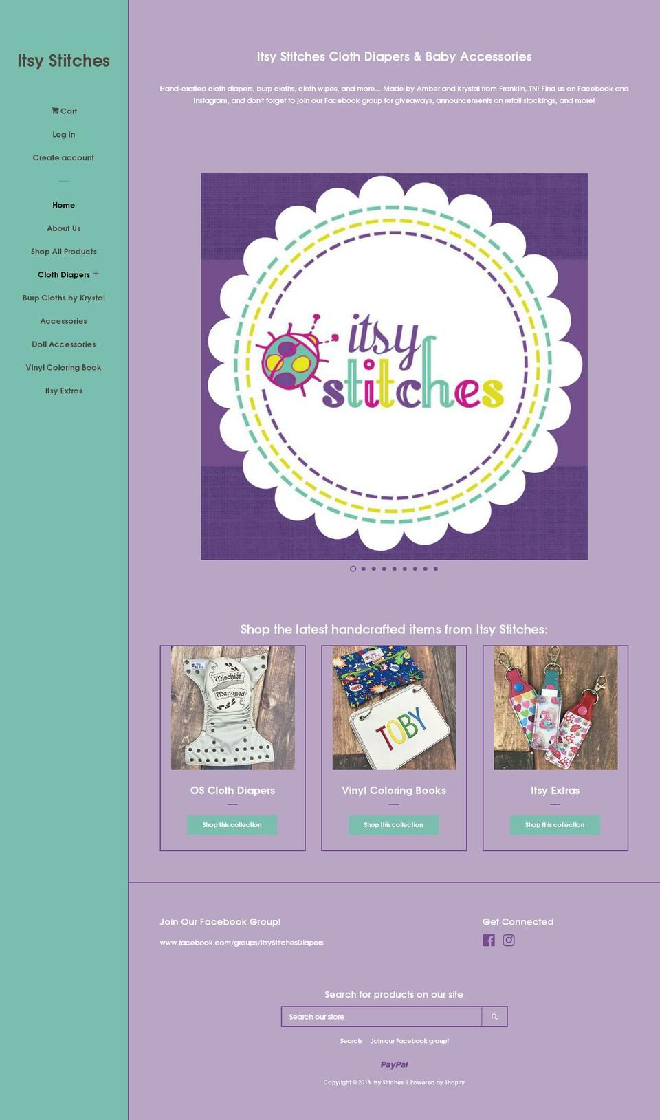 itsystitches.com — Shopify storefront screenshot