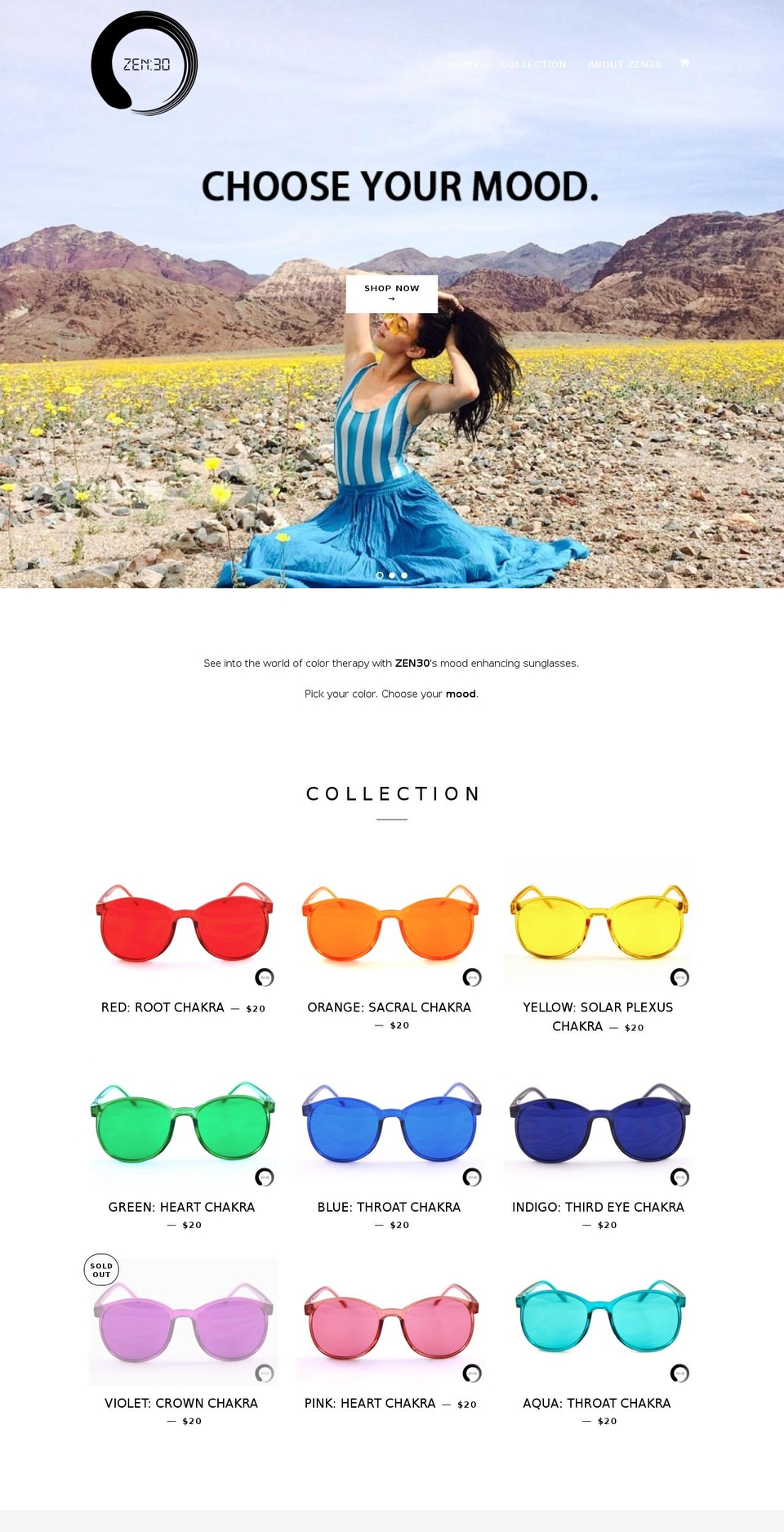 itszen30.com shopify website screenshot