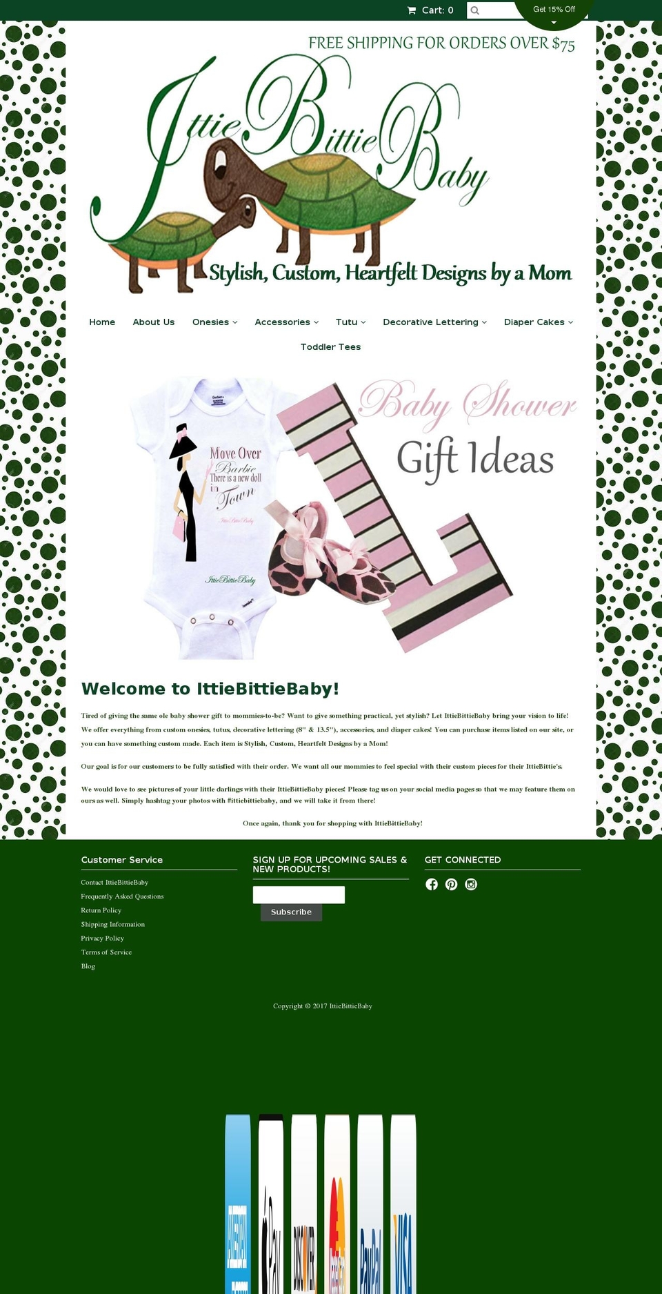 ittiebittiebaby.com shopify website screenshot