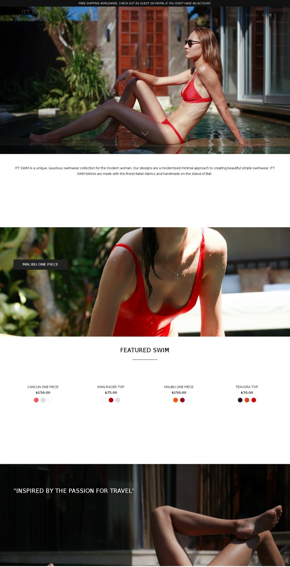 ittswim.com shopify website screenshot