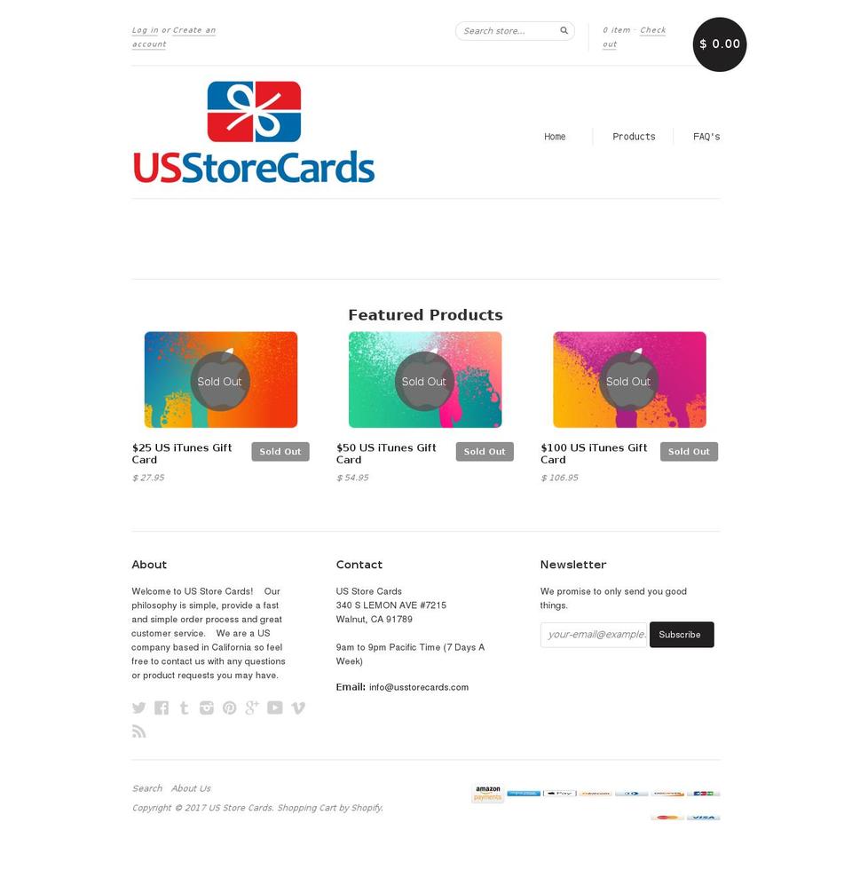 itunesandpsncards.net shopify website screenshot