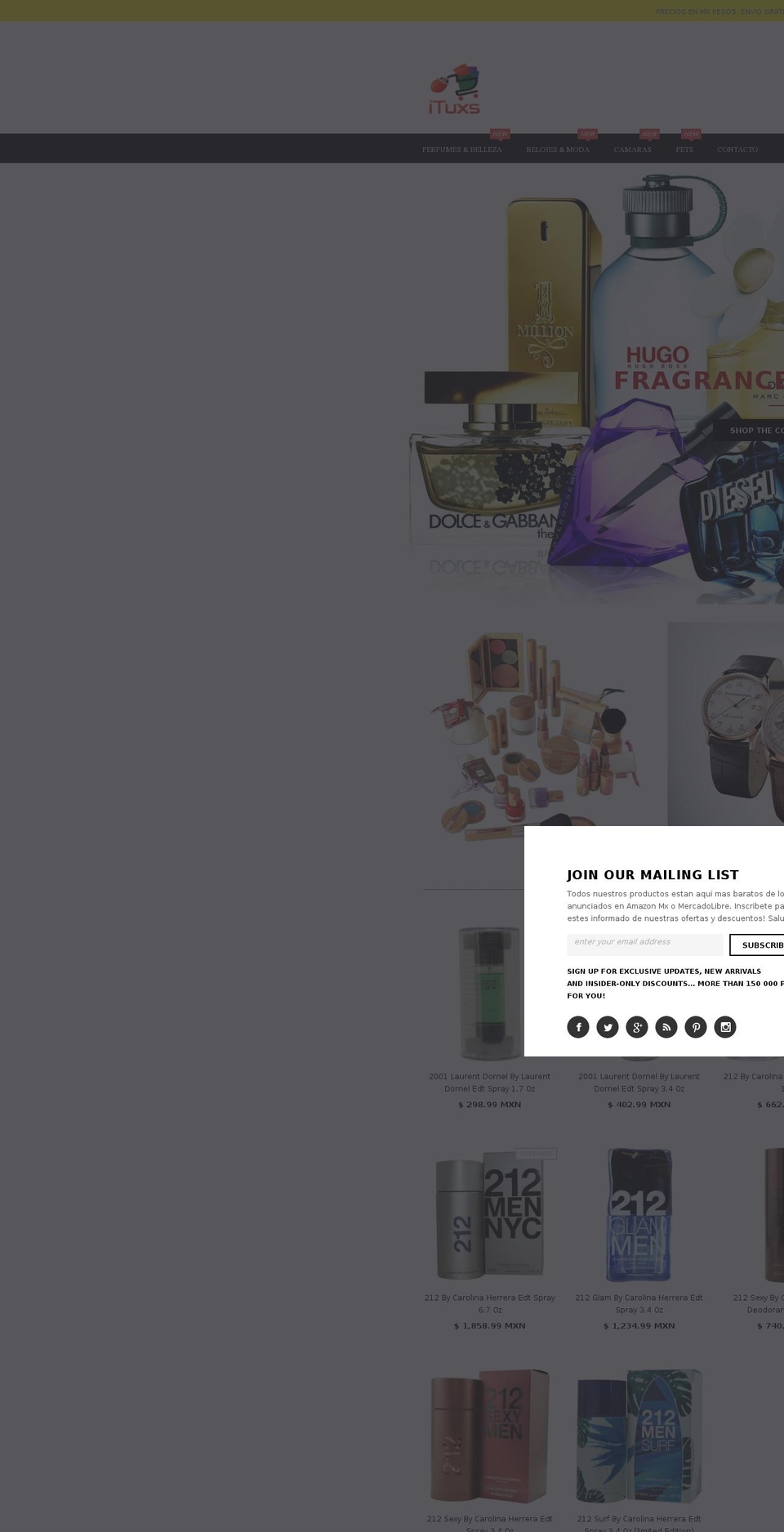 ituxs.com shopify website screenshot