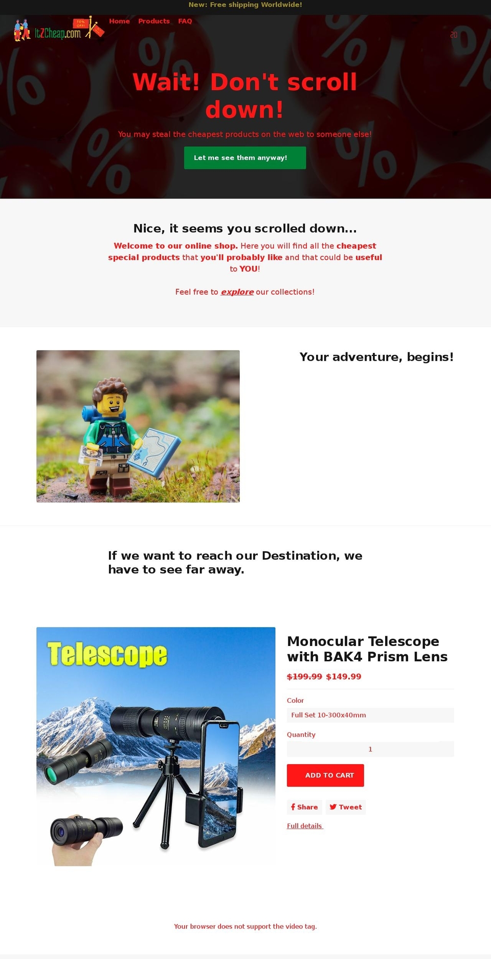 itzcheap.com shopify website screenshot