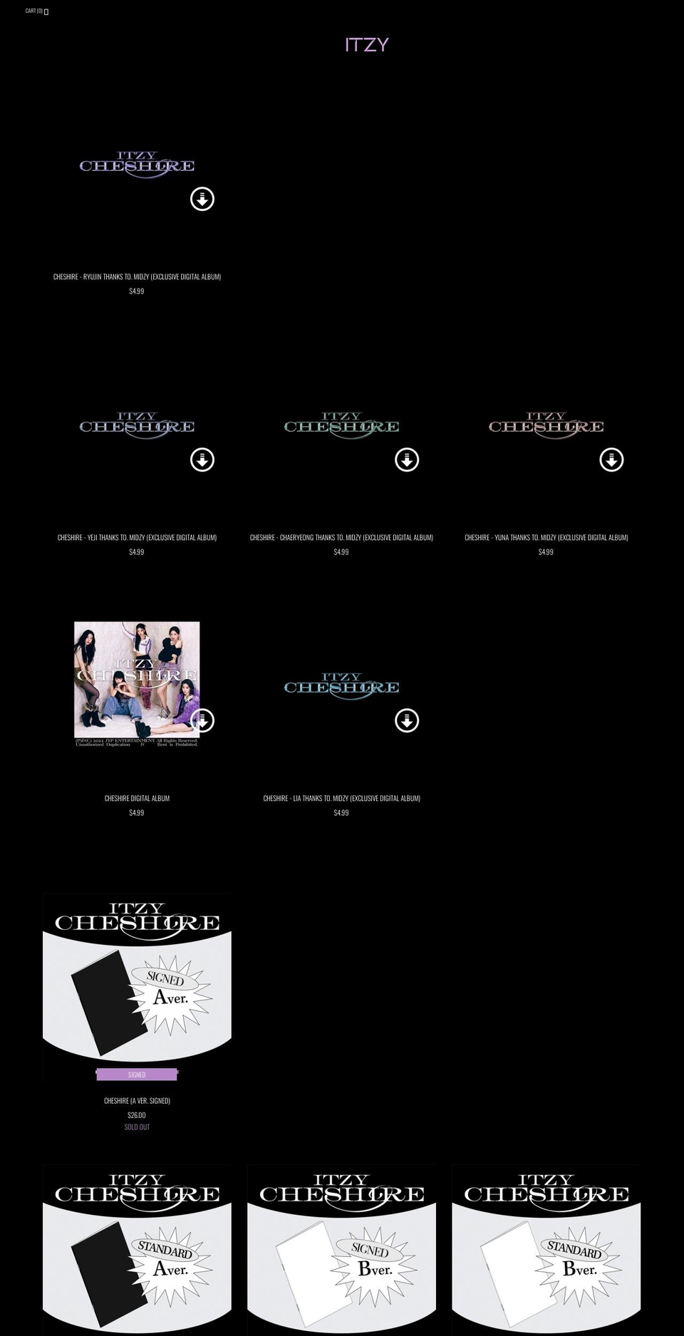itzyshop.com shopify website screenshot