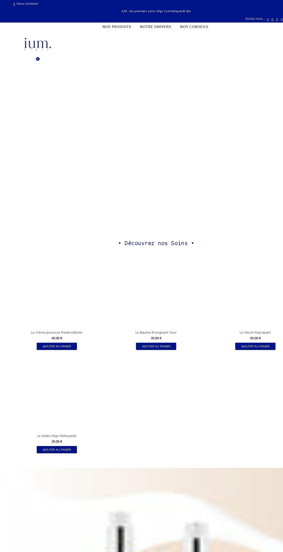 ium-paris.com shopify website screenshot